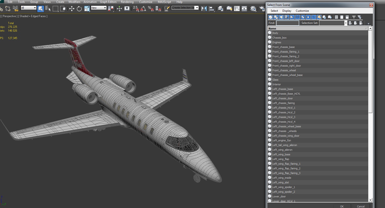 3D Bombardier Learjet 45XR model