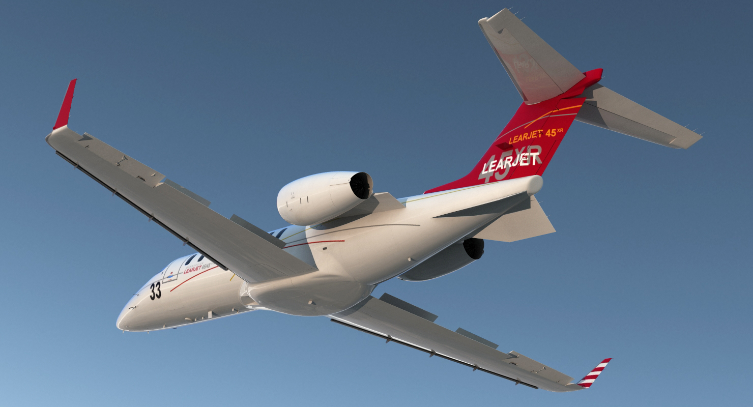 3D Bombardier Learjet 45XR model