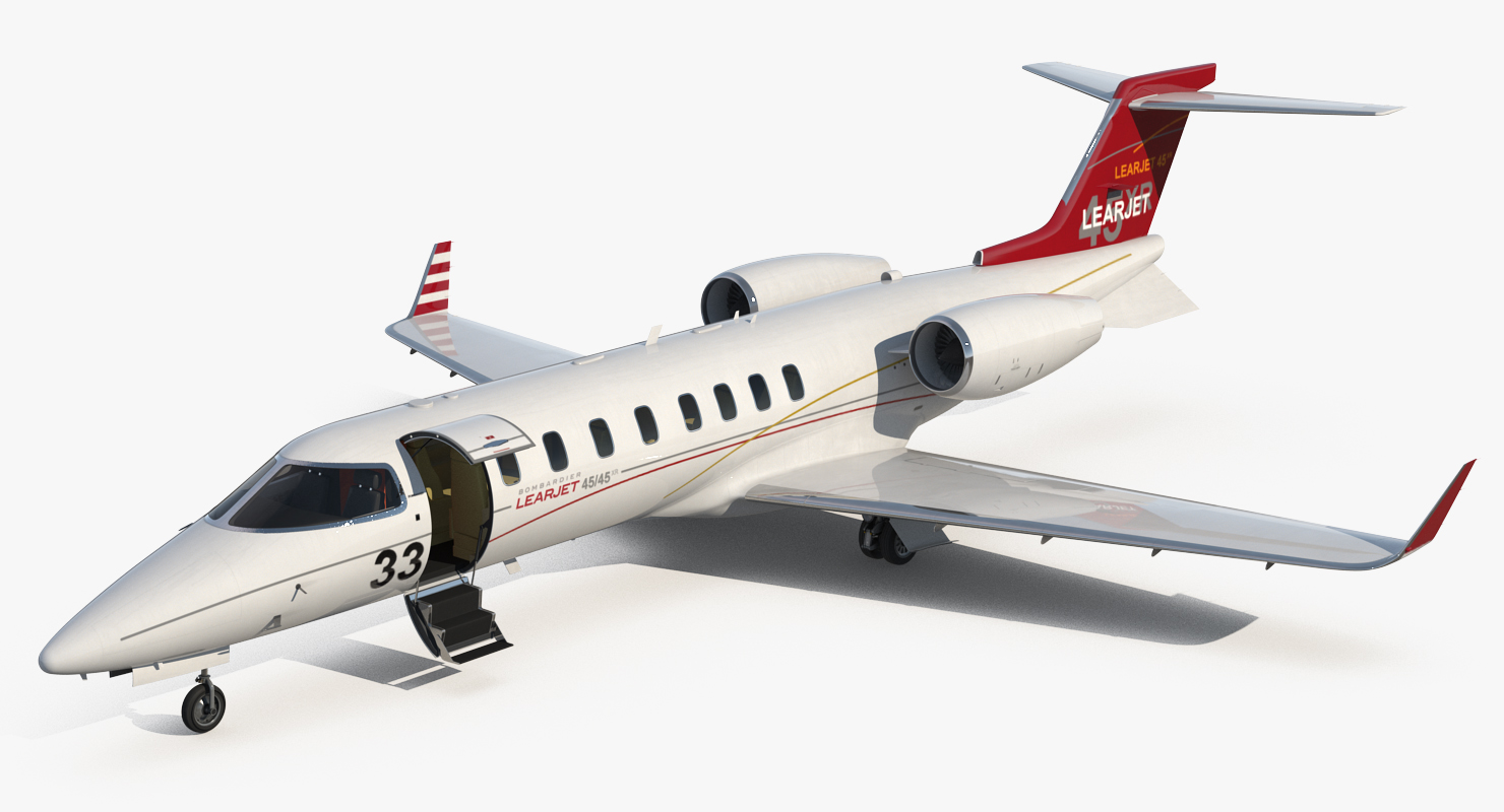 3D Bombardier Learjet 45XR model