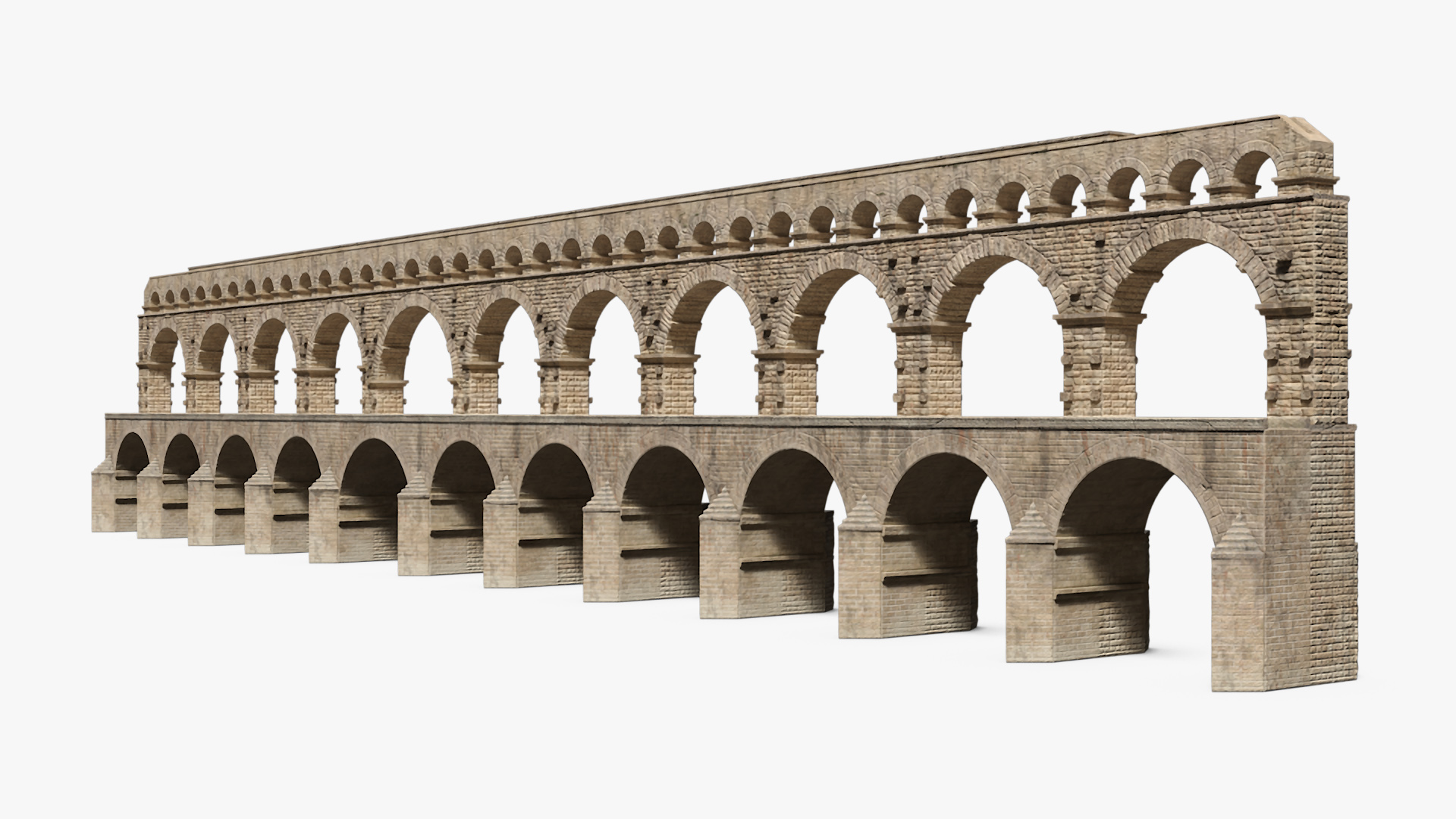 Ancient Roman Aqueduct 3D