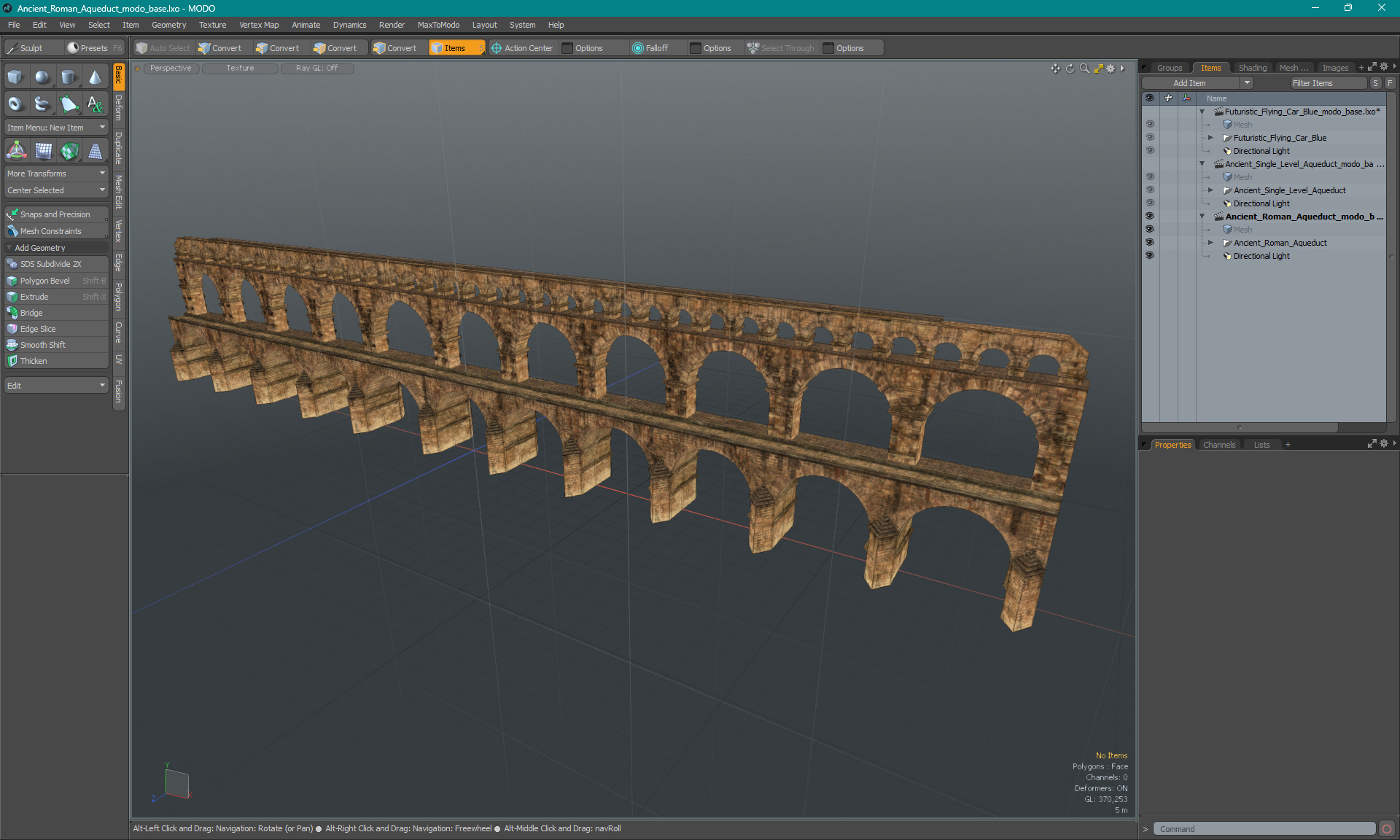 Ancient Roman Aqueduct 3D