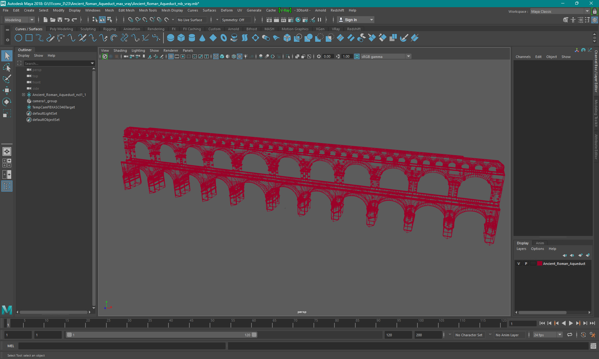 Ancient Roman Aqueduct 3D