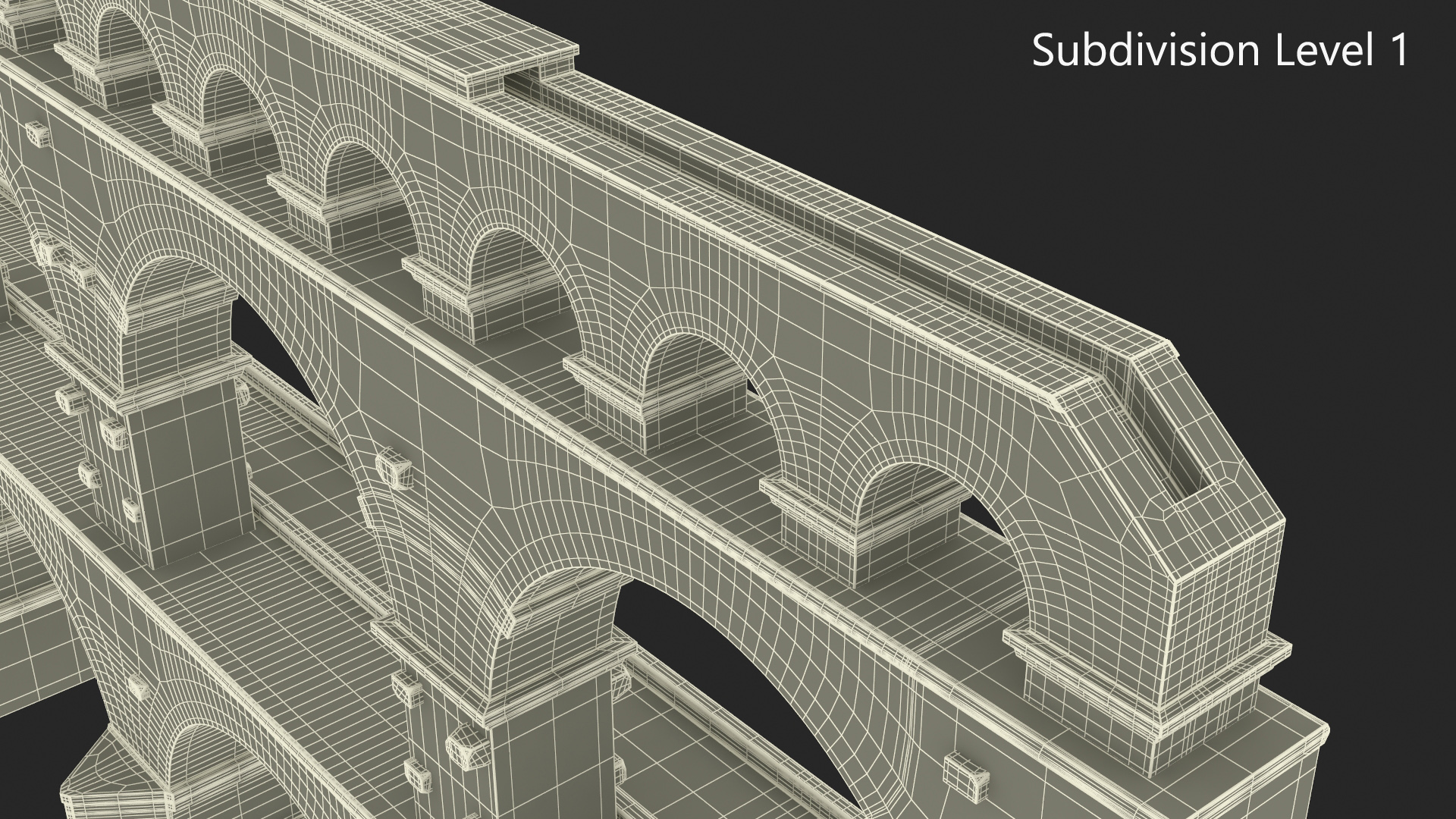 Ancient Roman Aqueduct 3D