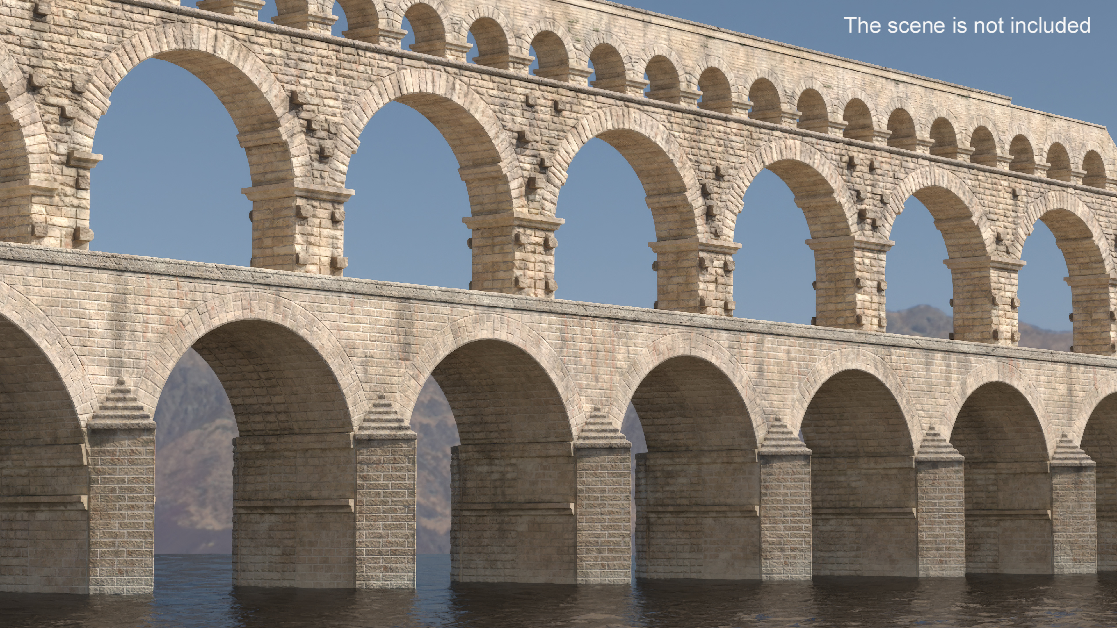 Ancient Roman Aqueduct 3D