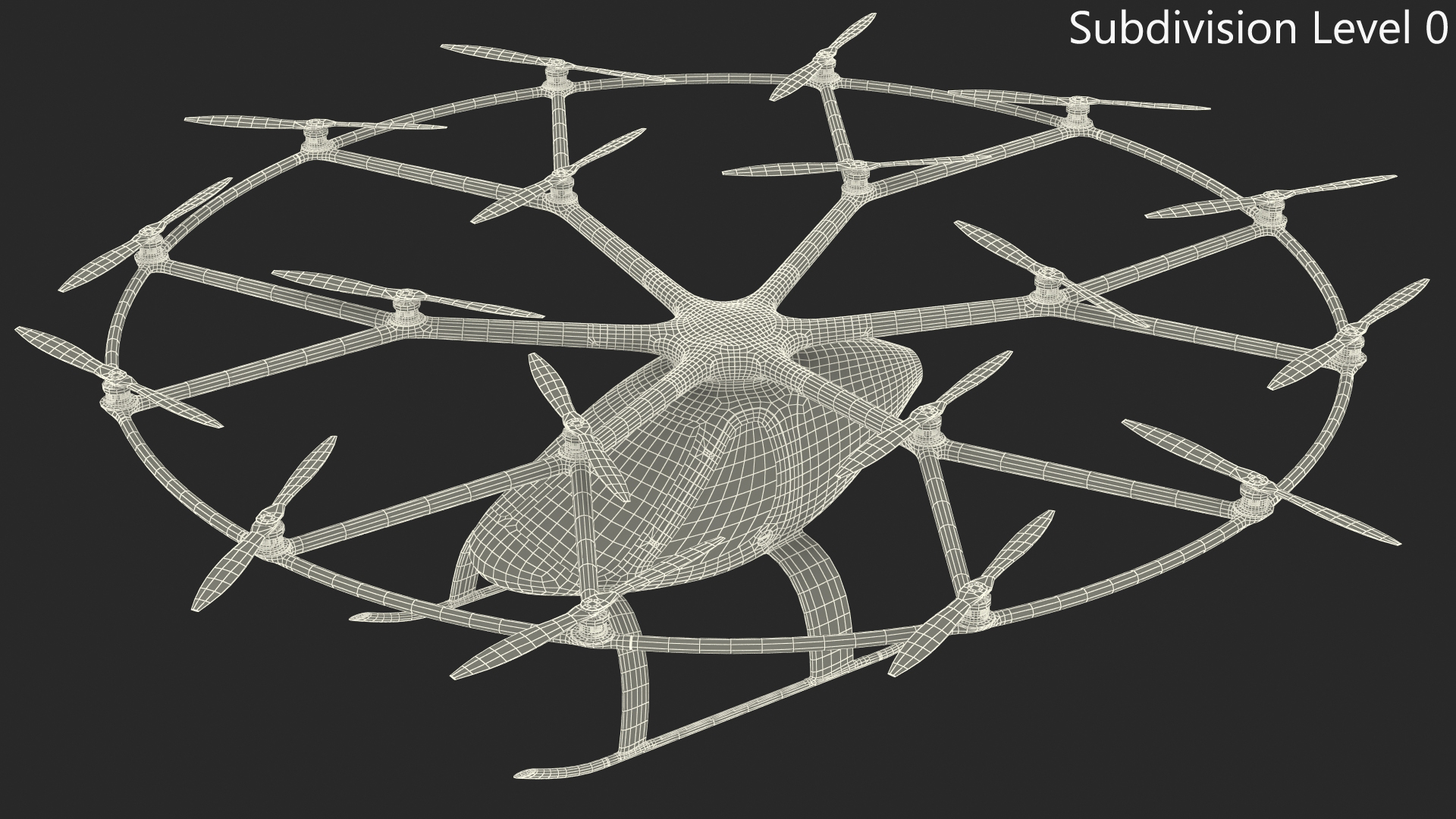 Passenger Electric Drone 3D model