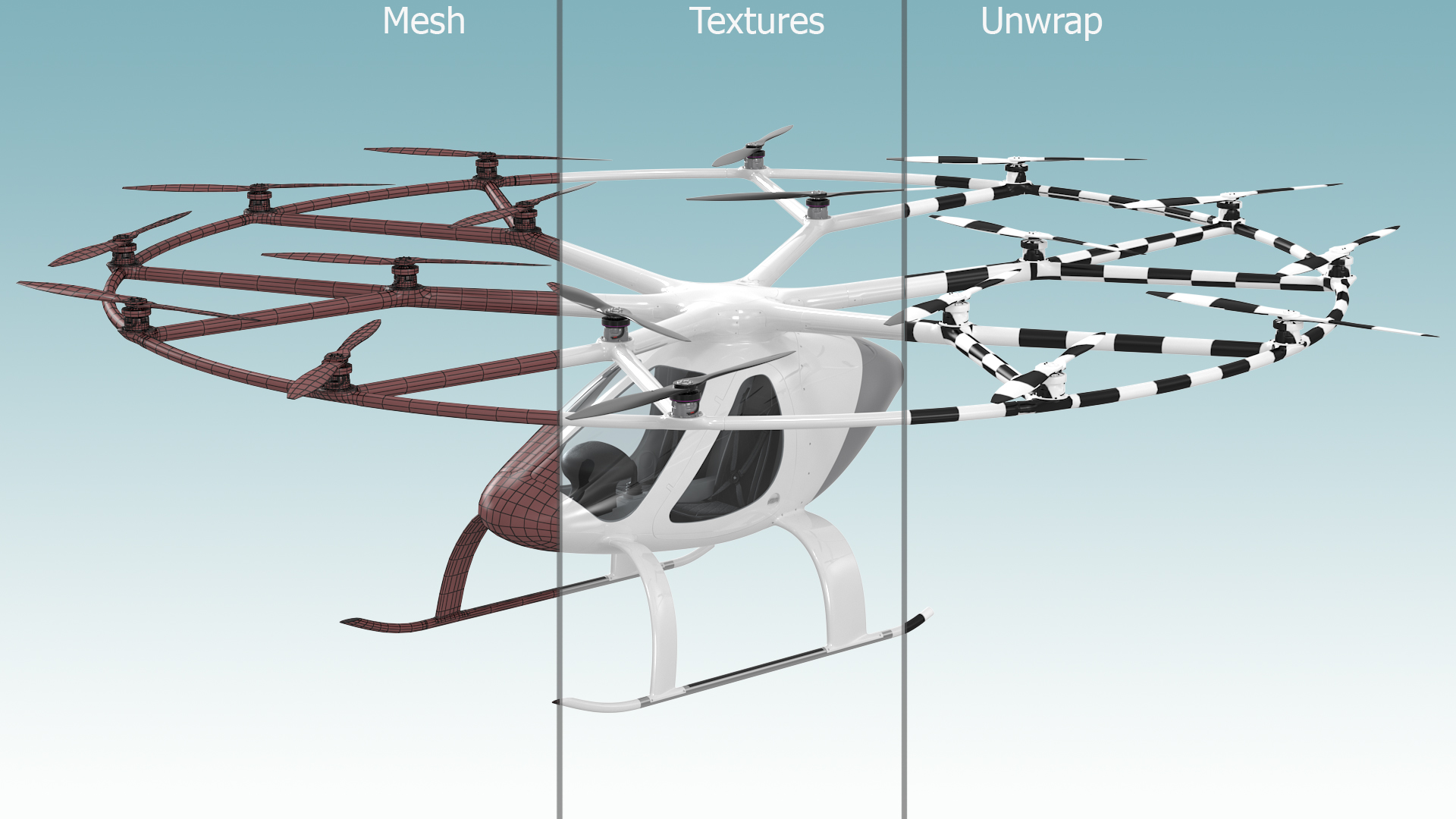 Passenger Electric Drone 3D model