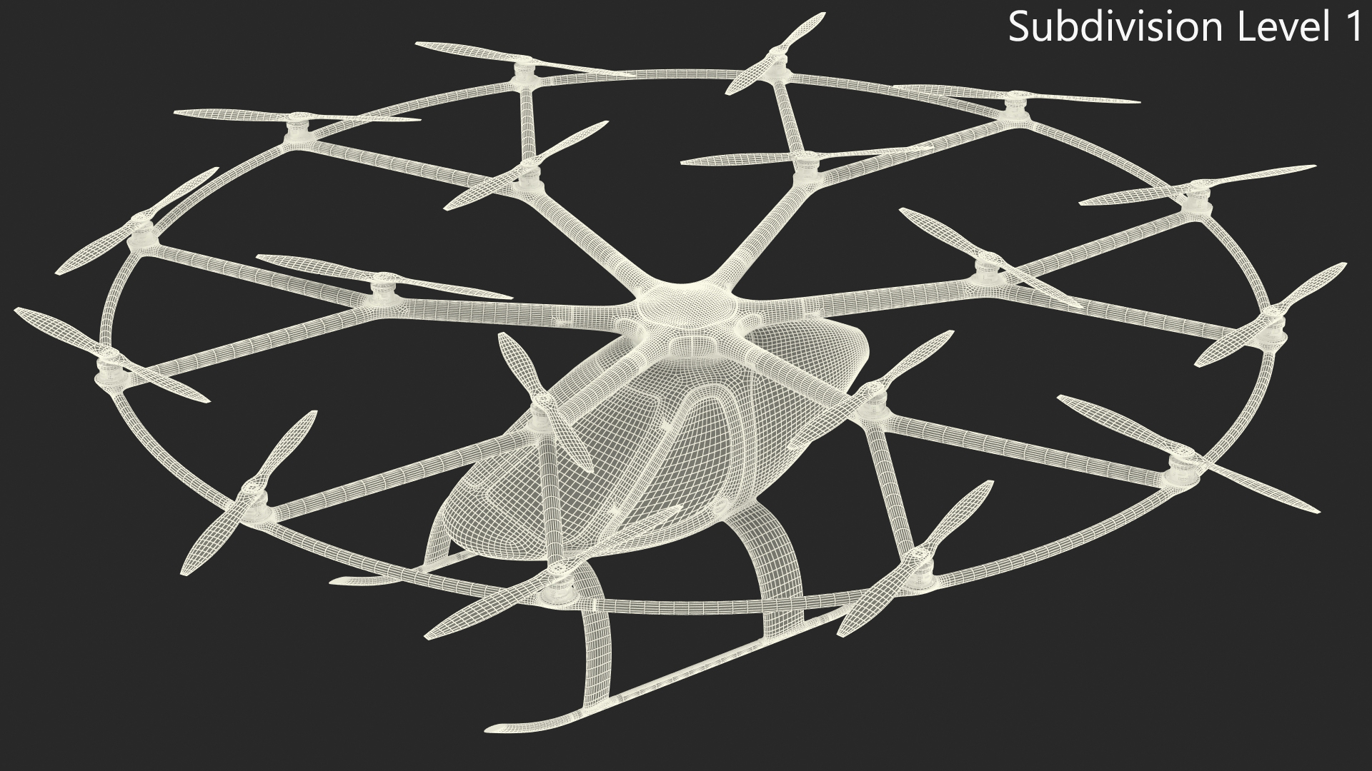 Passenger Electric Drone 3D model