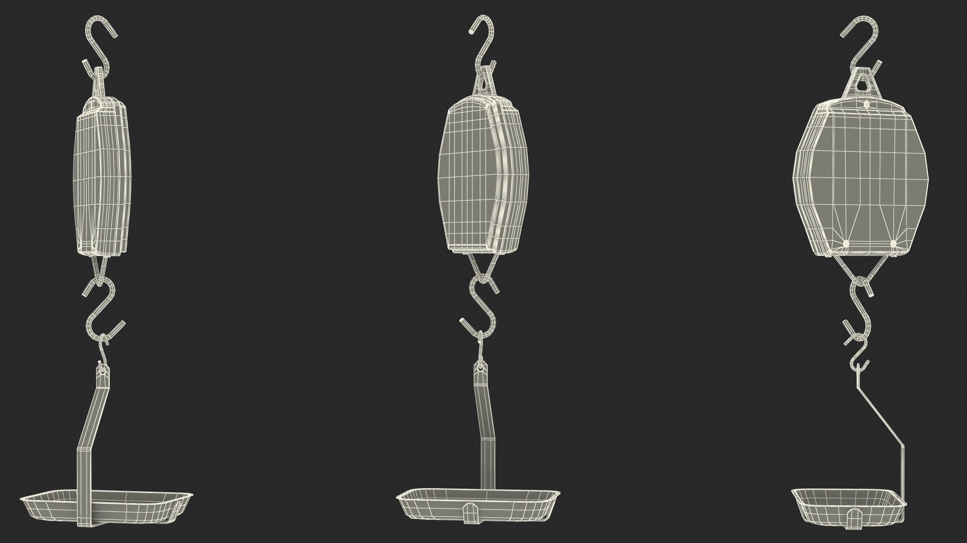 Mechanical Hanging Scales with Pan 3D model