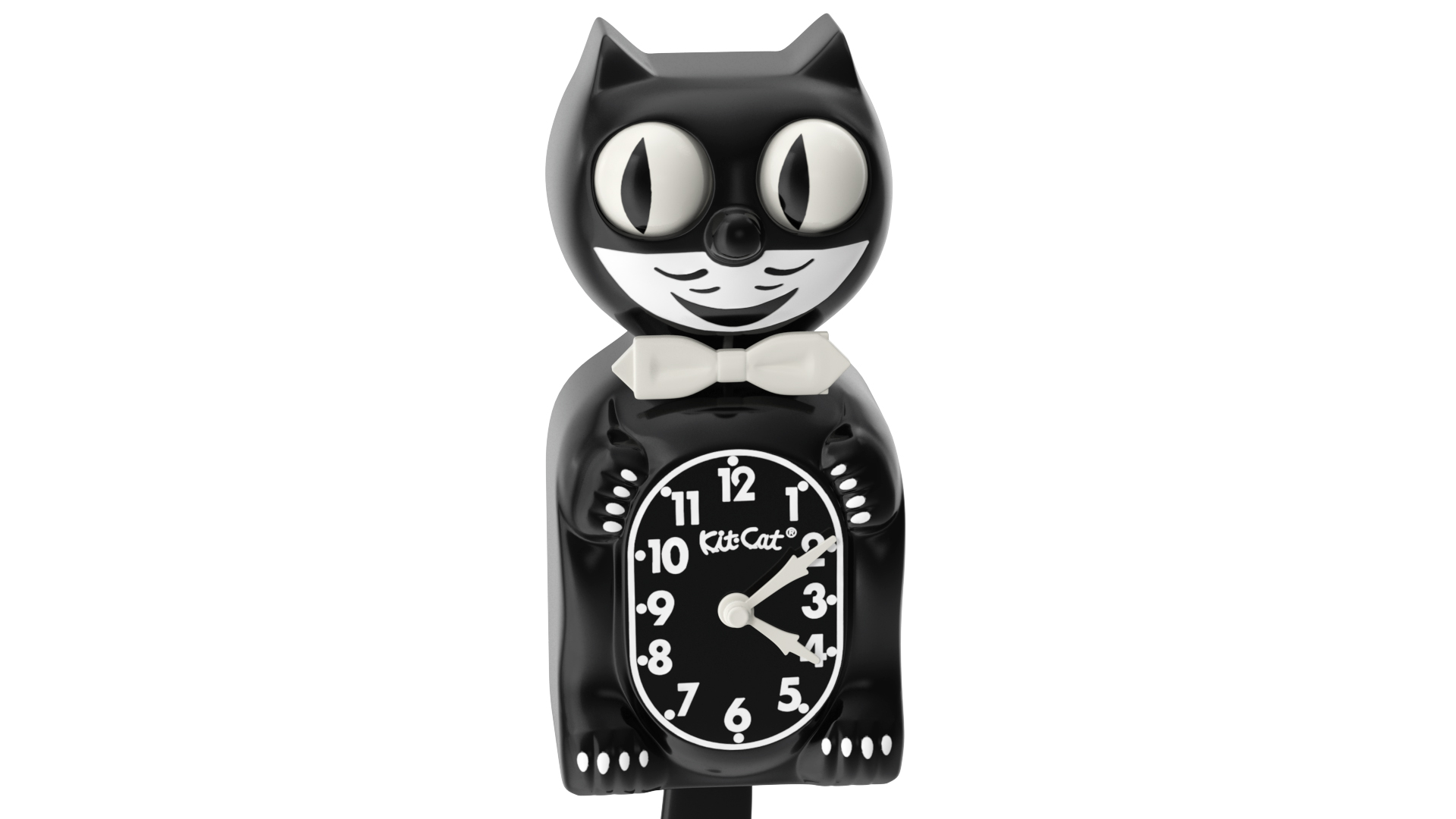 Classic Black Kit Cat Clock Rigged 3D model