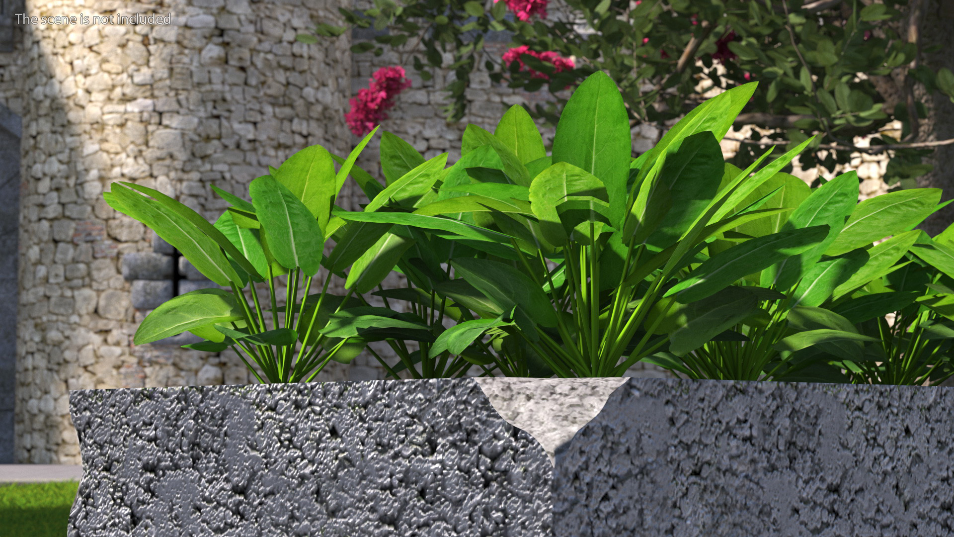 3D Cinder Block with Greenery