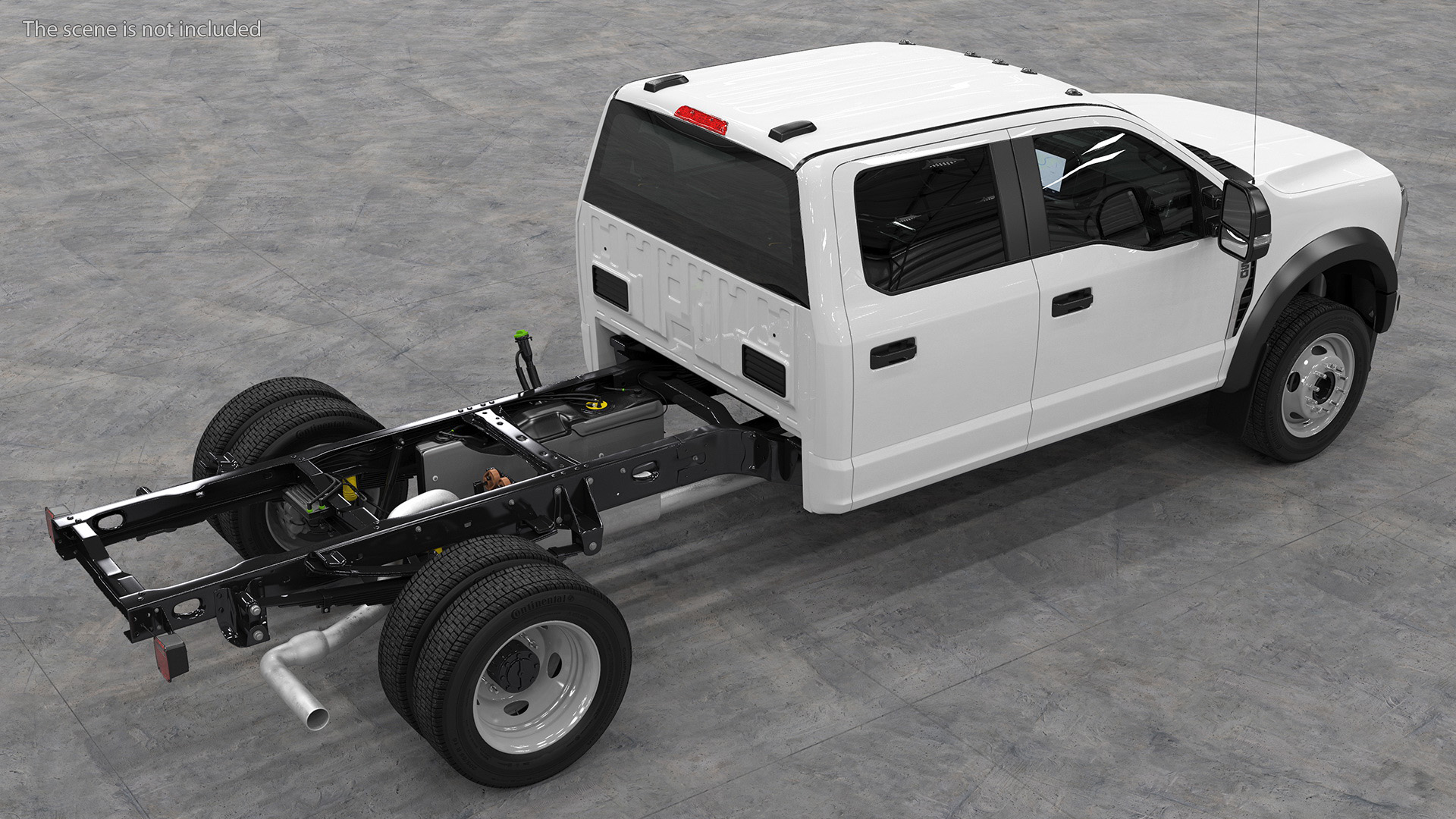 3D Four Doors Ford Super Duty F550 Rigged model