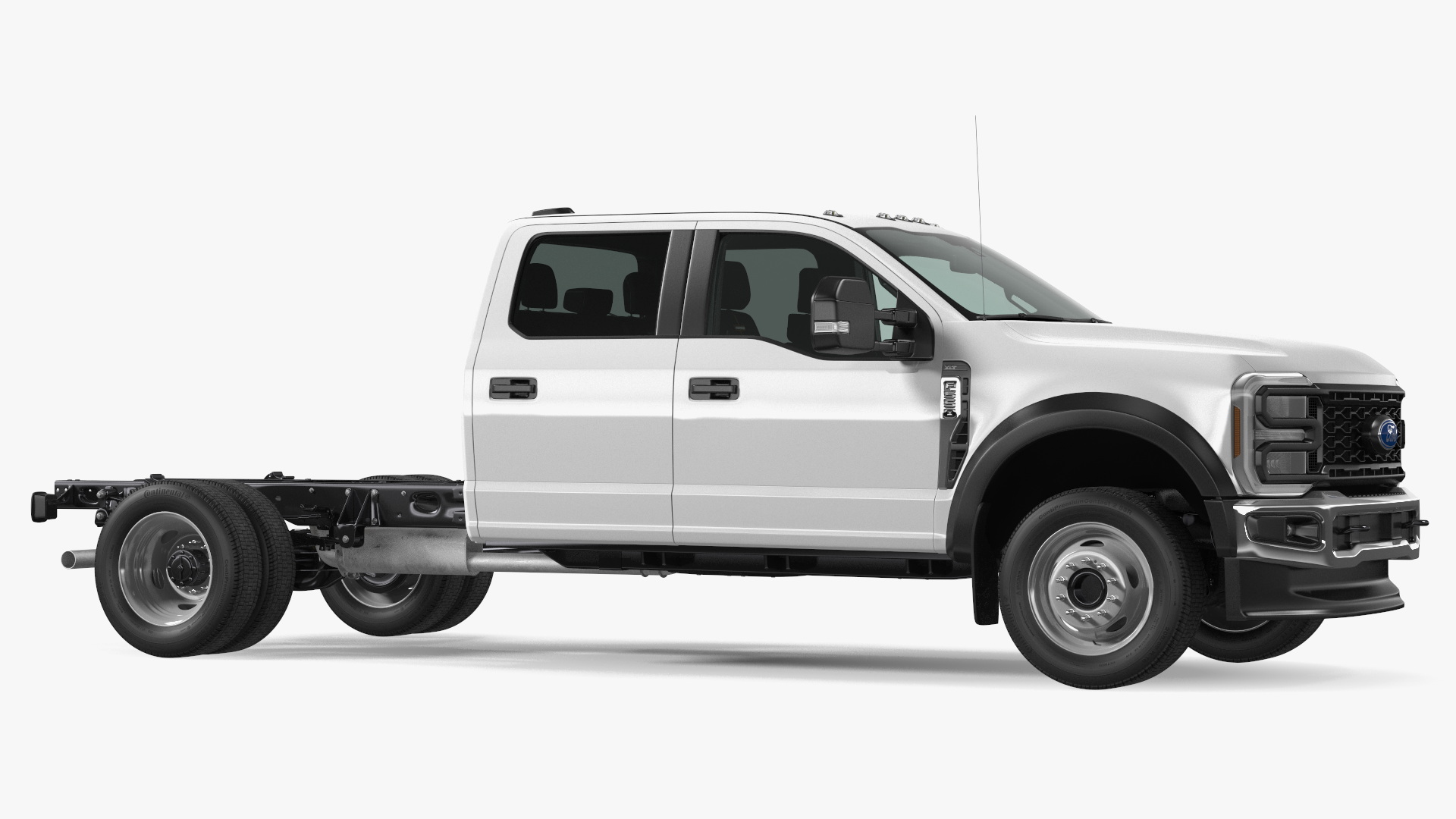 3D Four Doors Ford Super Duty F550 Rigged model