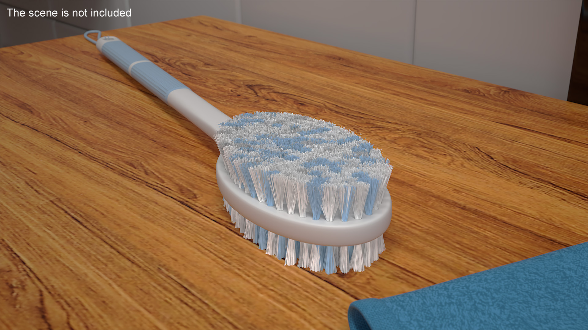 Back Scrubber Blue Fur 3D