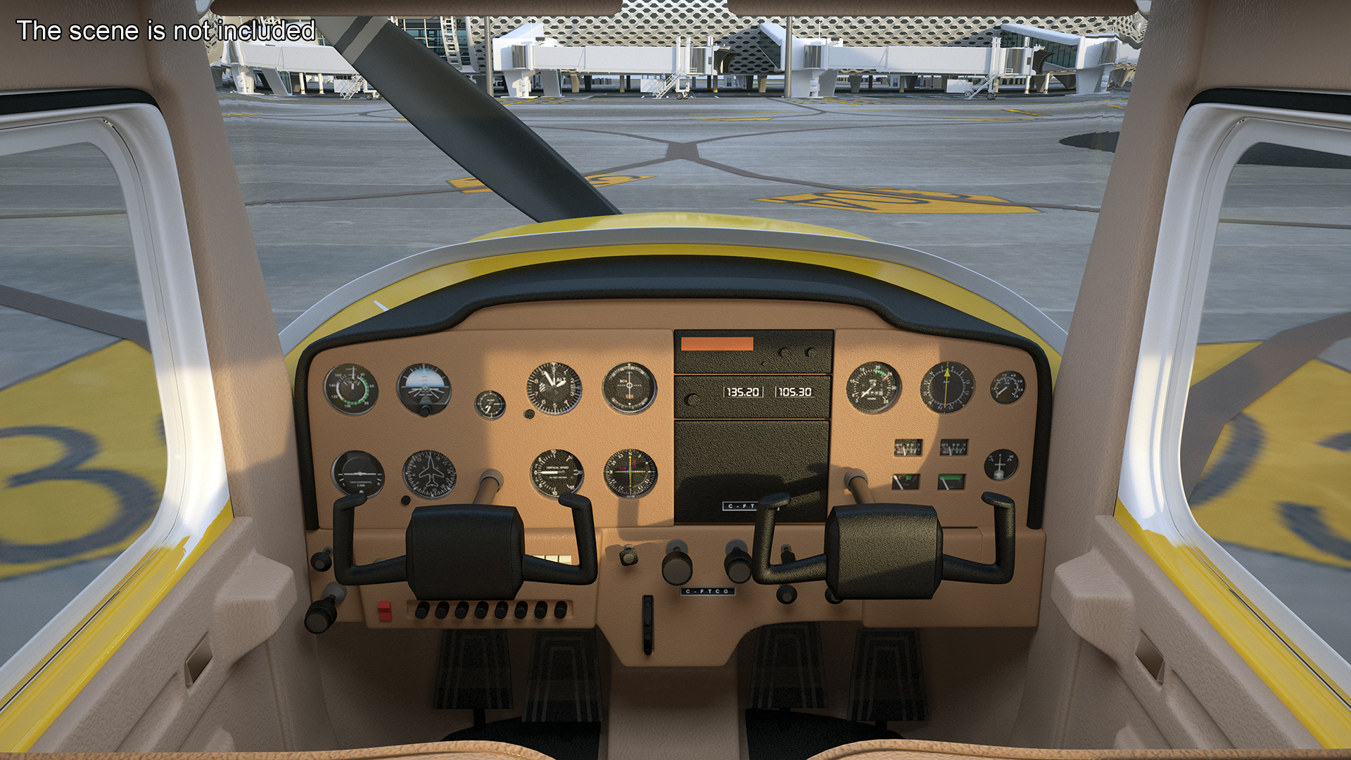 3D model Flight Training Airplane Cessna 150