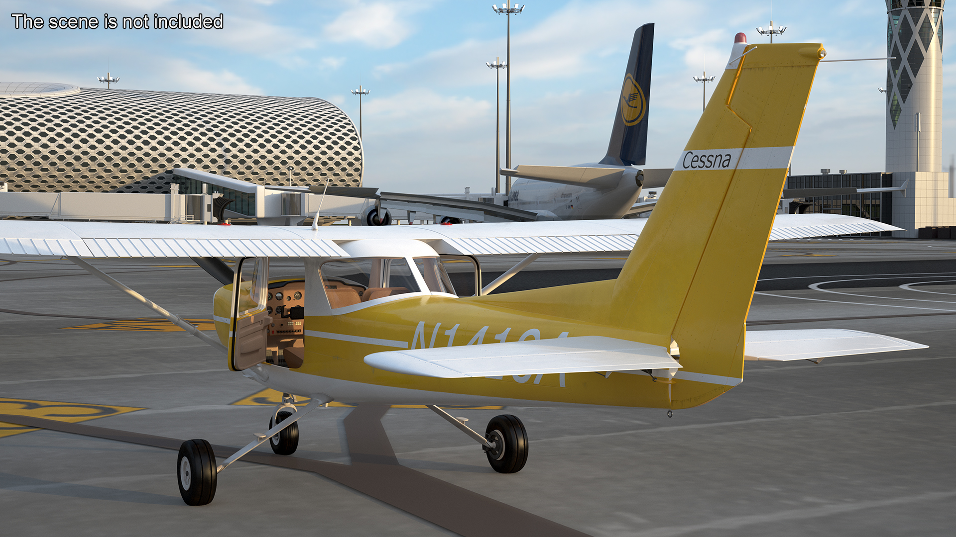 3D model Flight Training Airplane Cessna 150