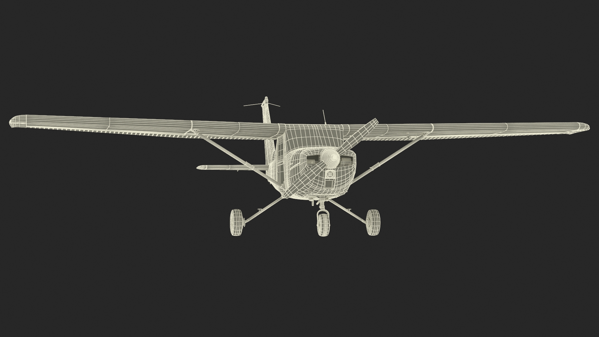 3D model Flight Training Airplane Cessna 150