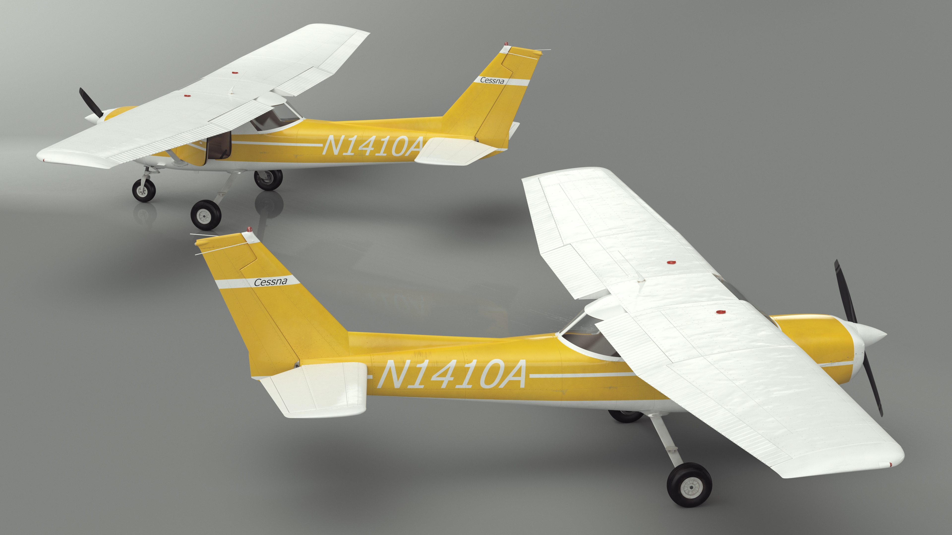 3D model Flight Training Airplane Cessna 150