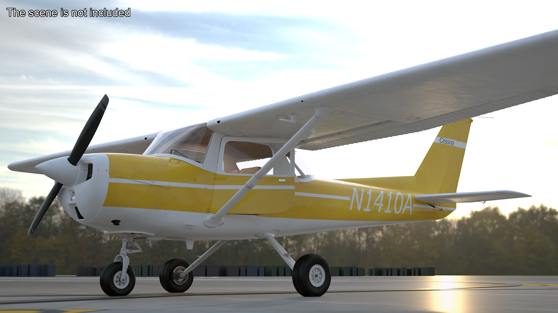 3D model Flight Training Airplane Cessna 150