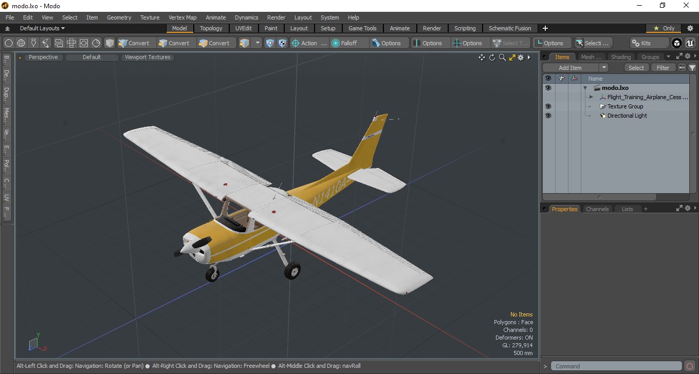 3D model Flight Training Airplane Cessna 150