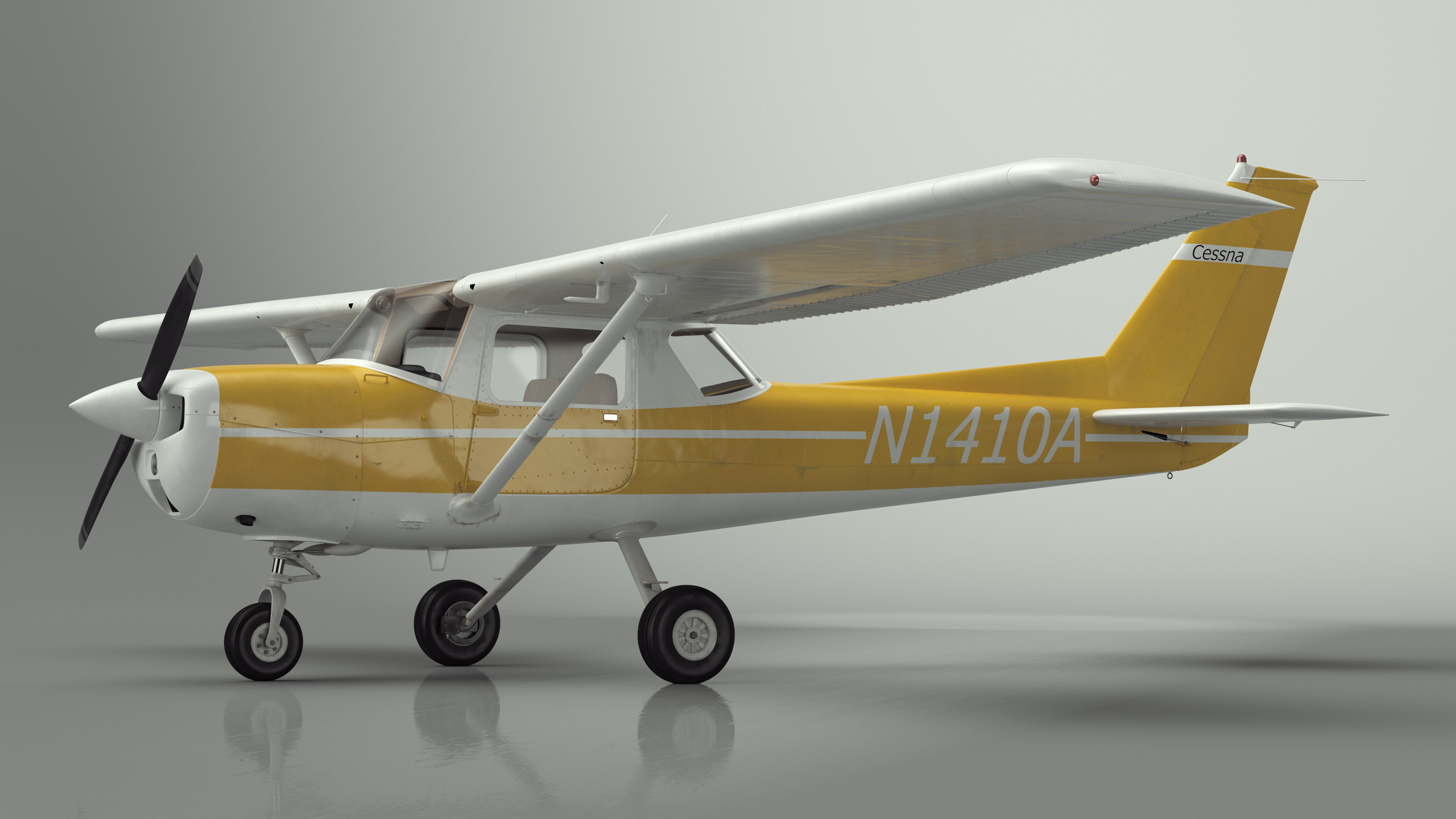 3D model Flight Training Airplane Cessna 150