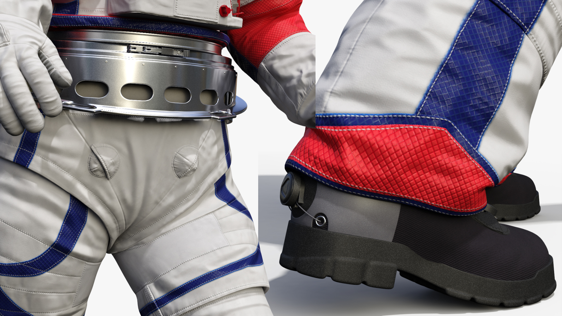 Female Astronaut Spacesuit NASA xEMU Walking Pose 3D model