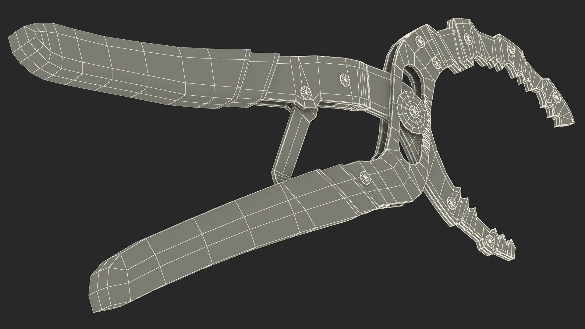 Oil Filter Pliers Rigged 3D model