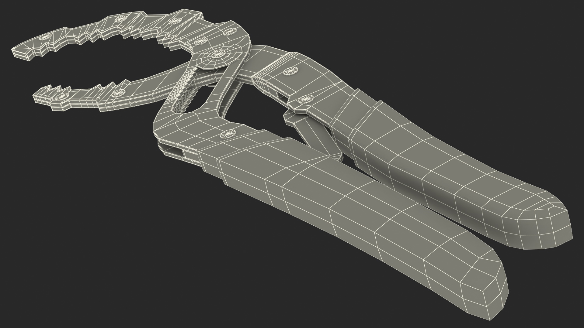 Oil Filter Pliers Rigged 3D model