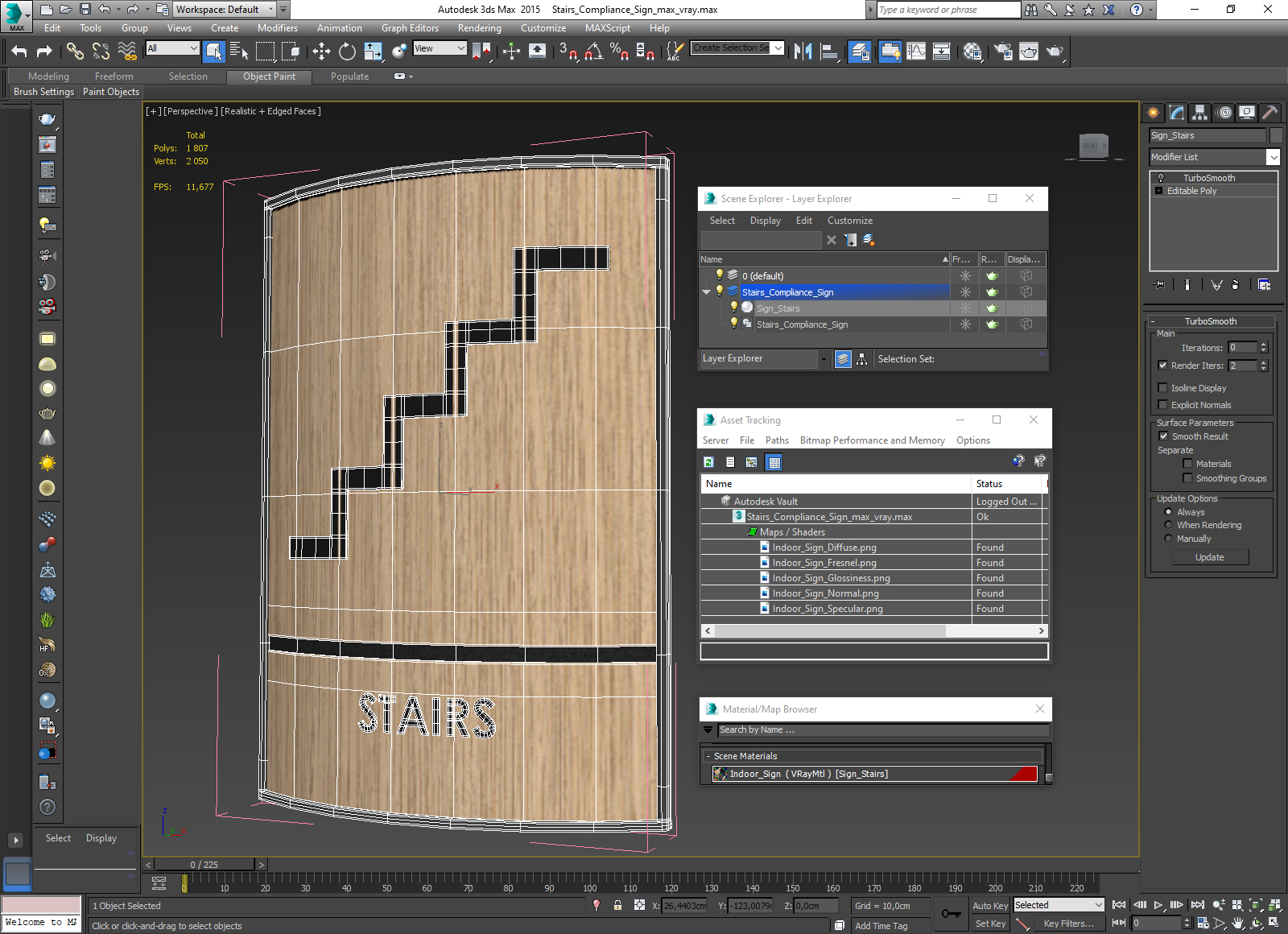 Stairs Compliance Sign 3D