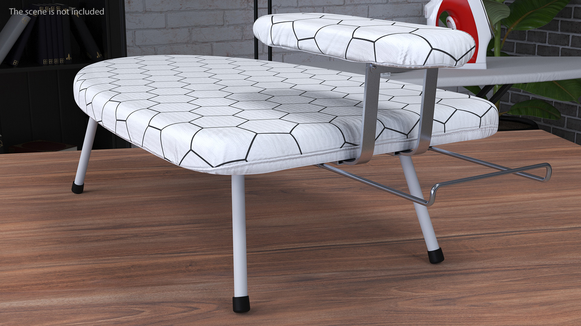 Small Tabletop Ironing Board White 3D model