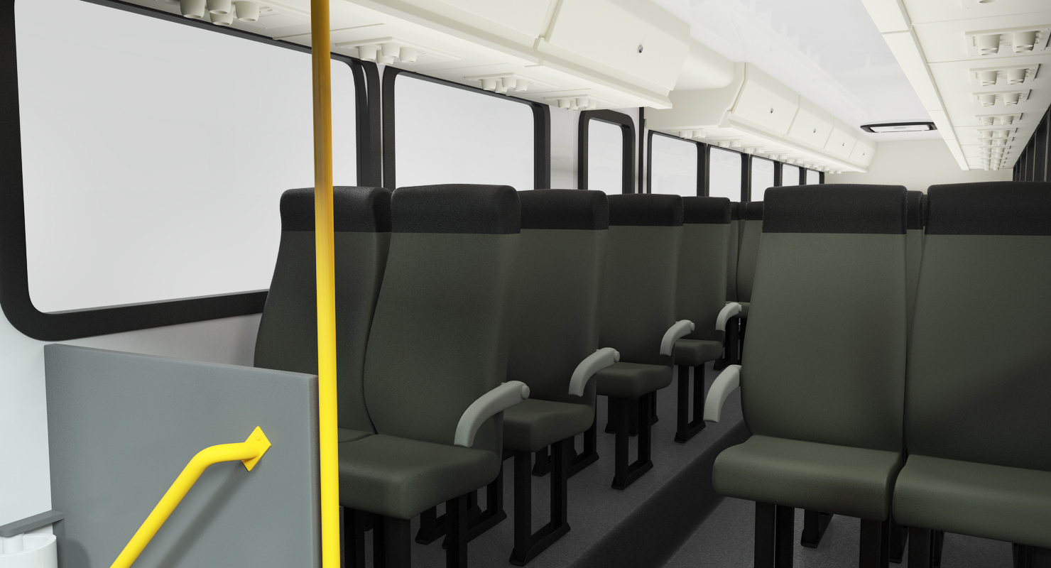 Intercity Bus MCI D4500ct Rigged 3D