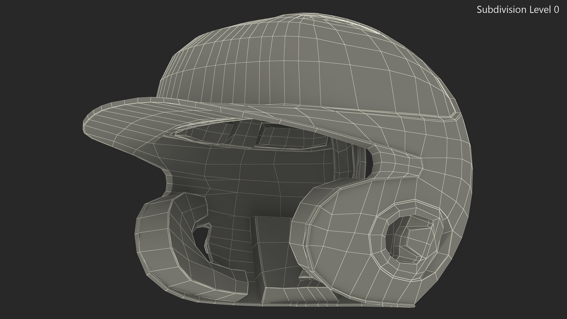 3D Baseball Batting Helmet model