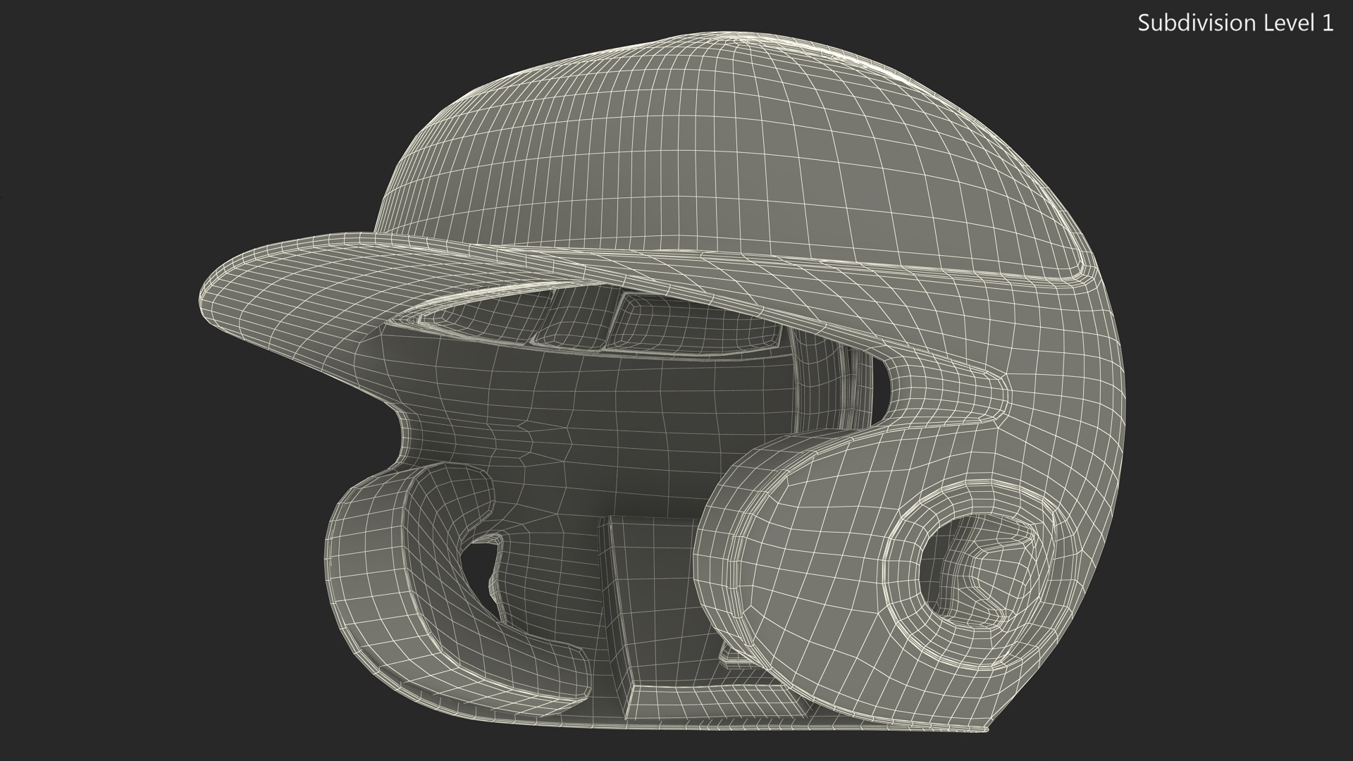 3D Baseball Batting Helmet model