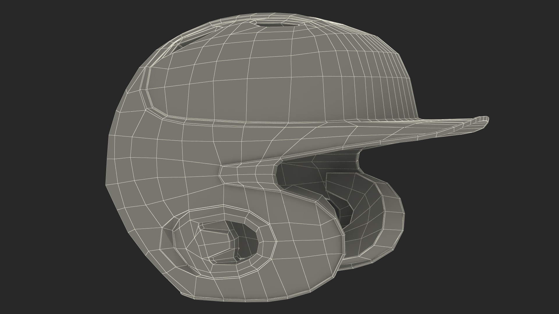 3D Baseball Batting Helmet model