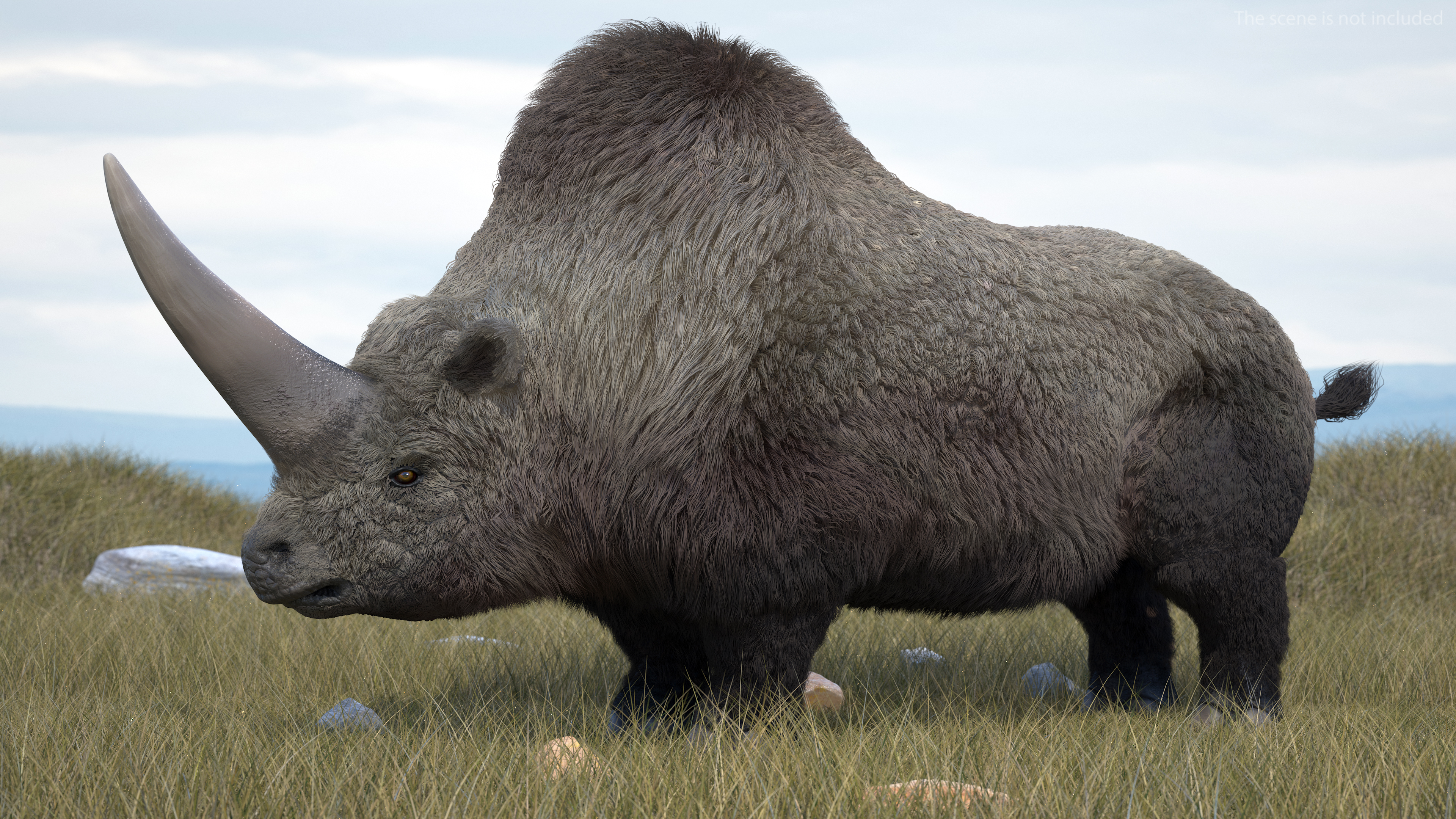 Elasmotherium Rigged Fur 3D model