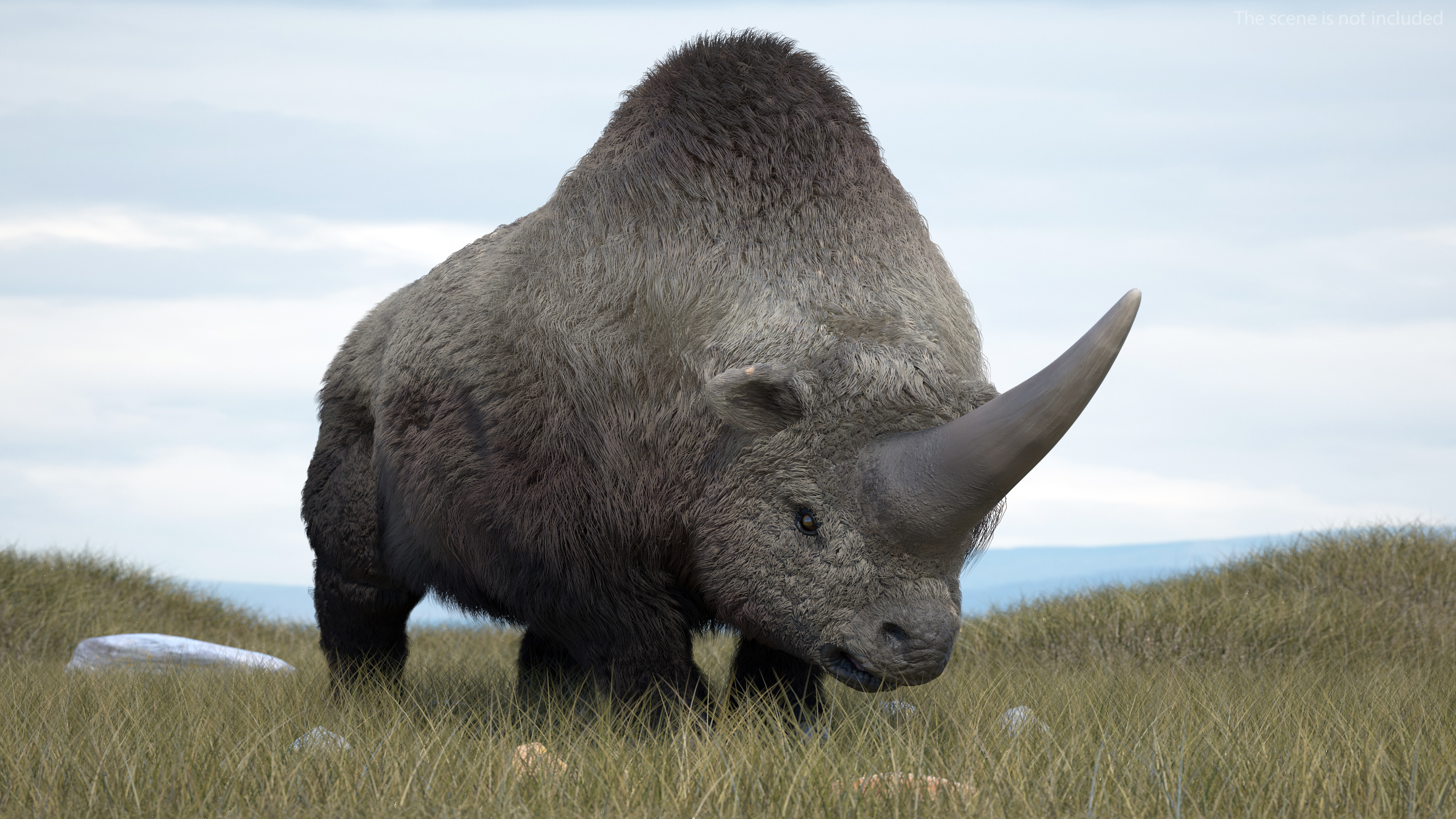 Elasmotherium Rigged Fur 3D model