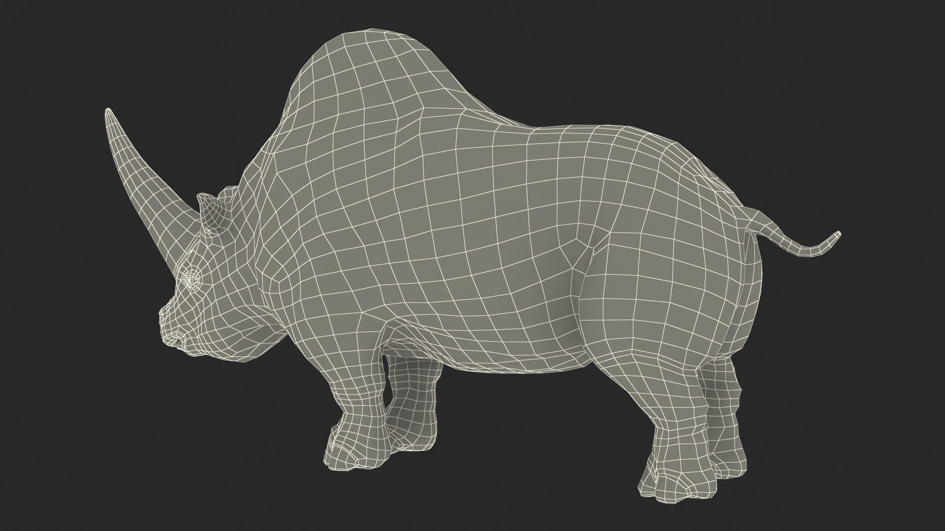 Elasmotherium Rigged Fur 3D model