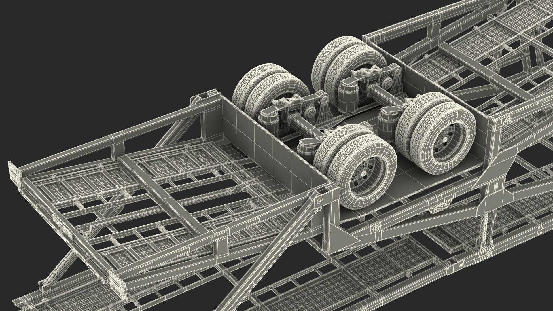 Volvo VNL 860 Truck with Sun Valley Car Carrier Rigged 3D model