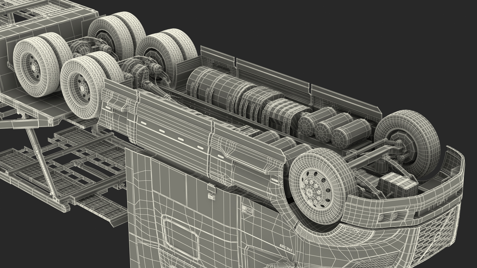 Volvo VNL 860 Truck with Sun Valley Car Carrier Rigged 3D model