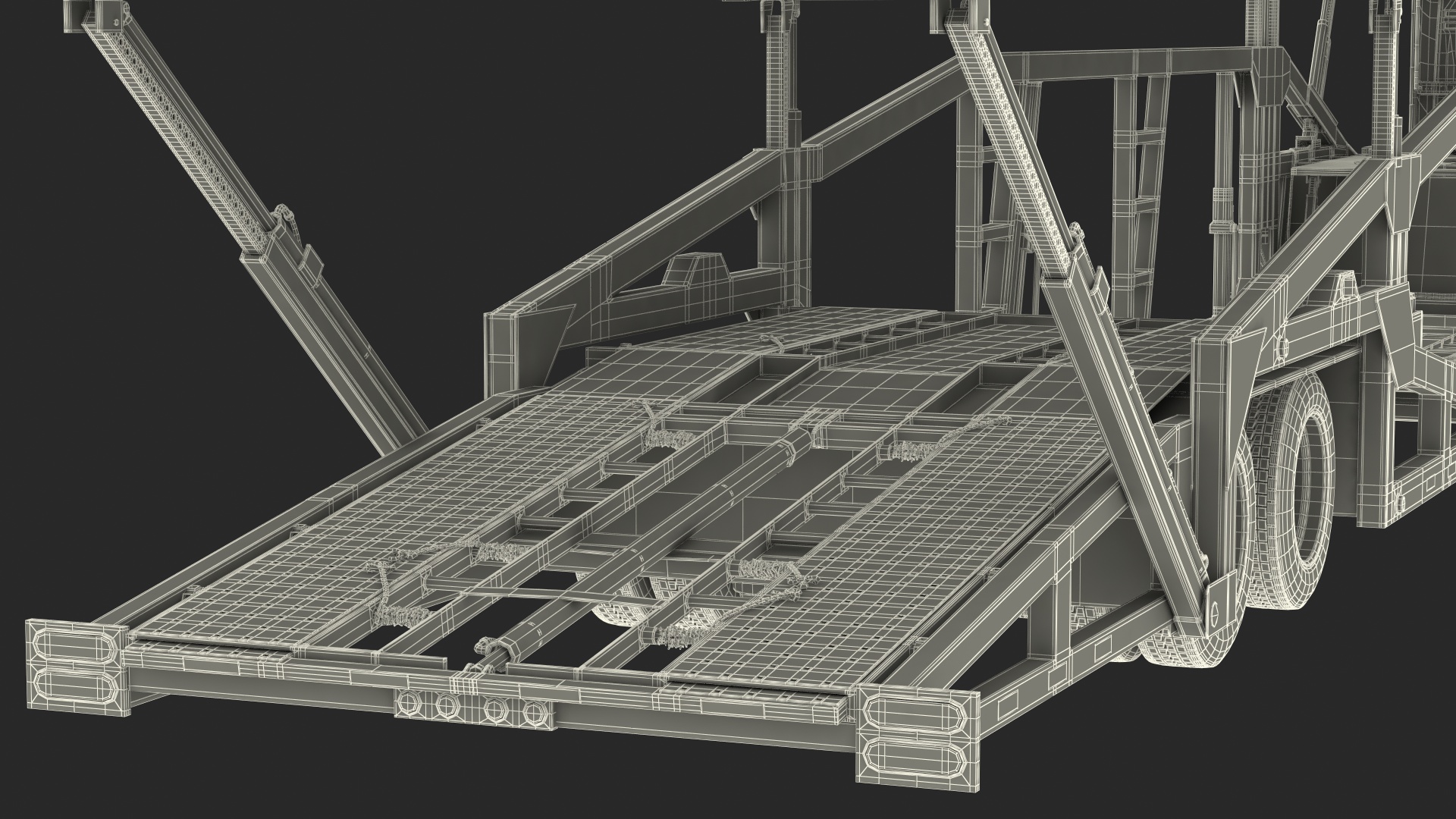 Volvo VNL 860 Truck with Sun Valley Car Carrier Rigged 3D model