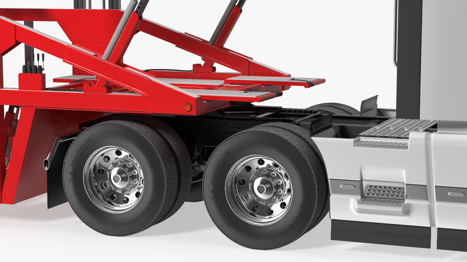 Volvo VNL 860 Truck with Sun Valley Car Carrier Rigged 3D model