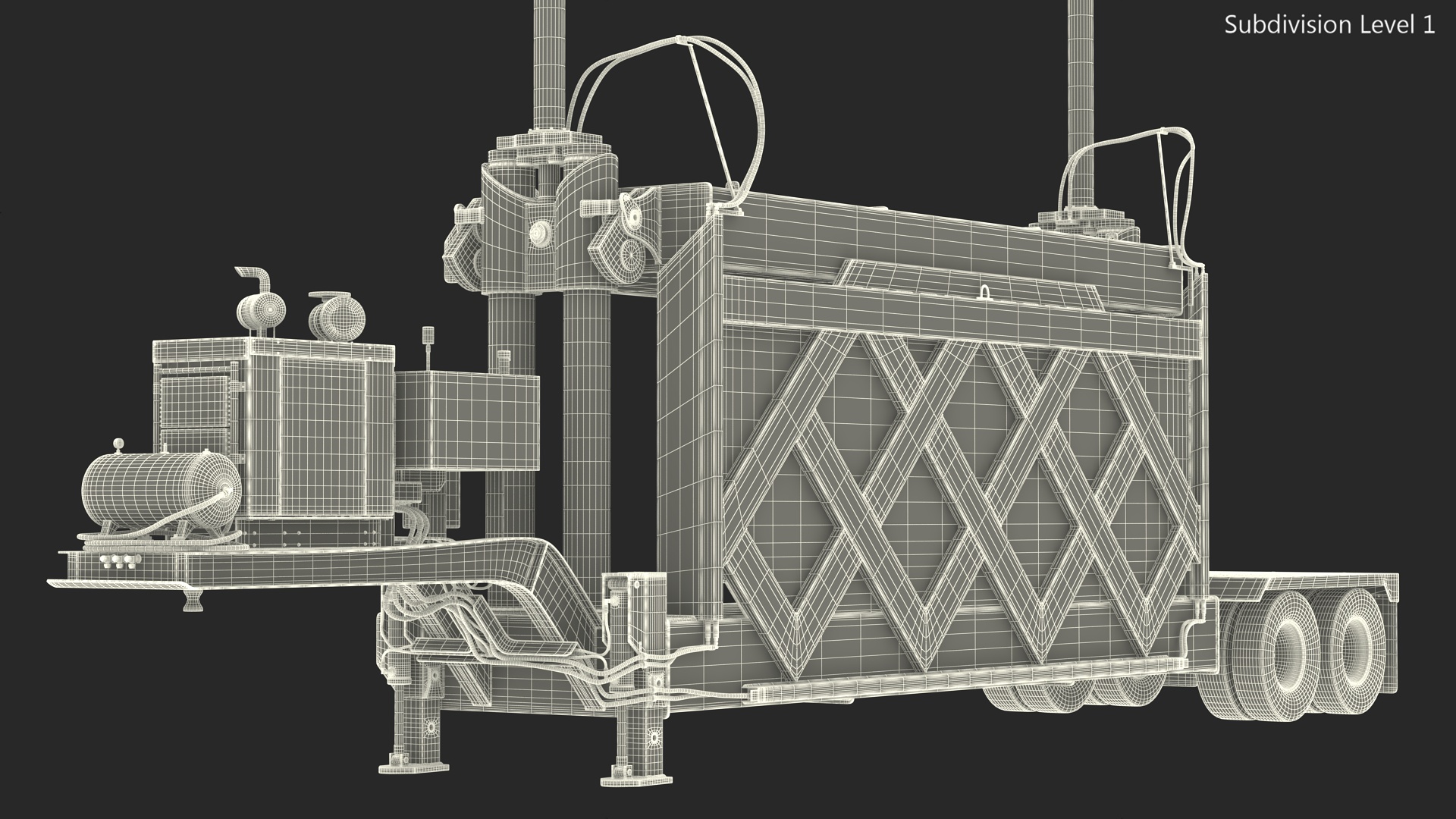 3D Portable Car Crusher Yellow Rigged for Maya model