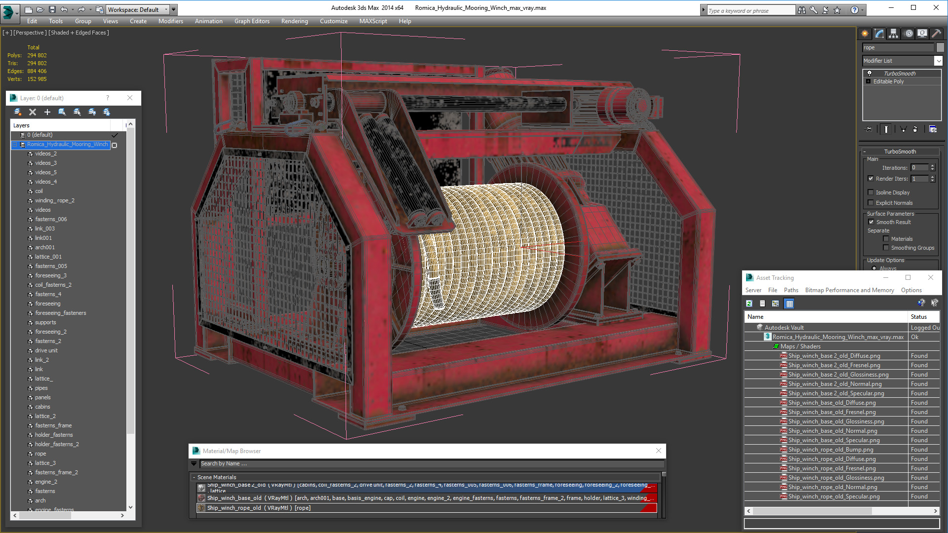 3D model Romica Hydraulic Mooring Winch