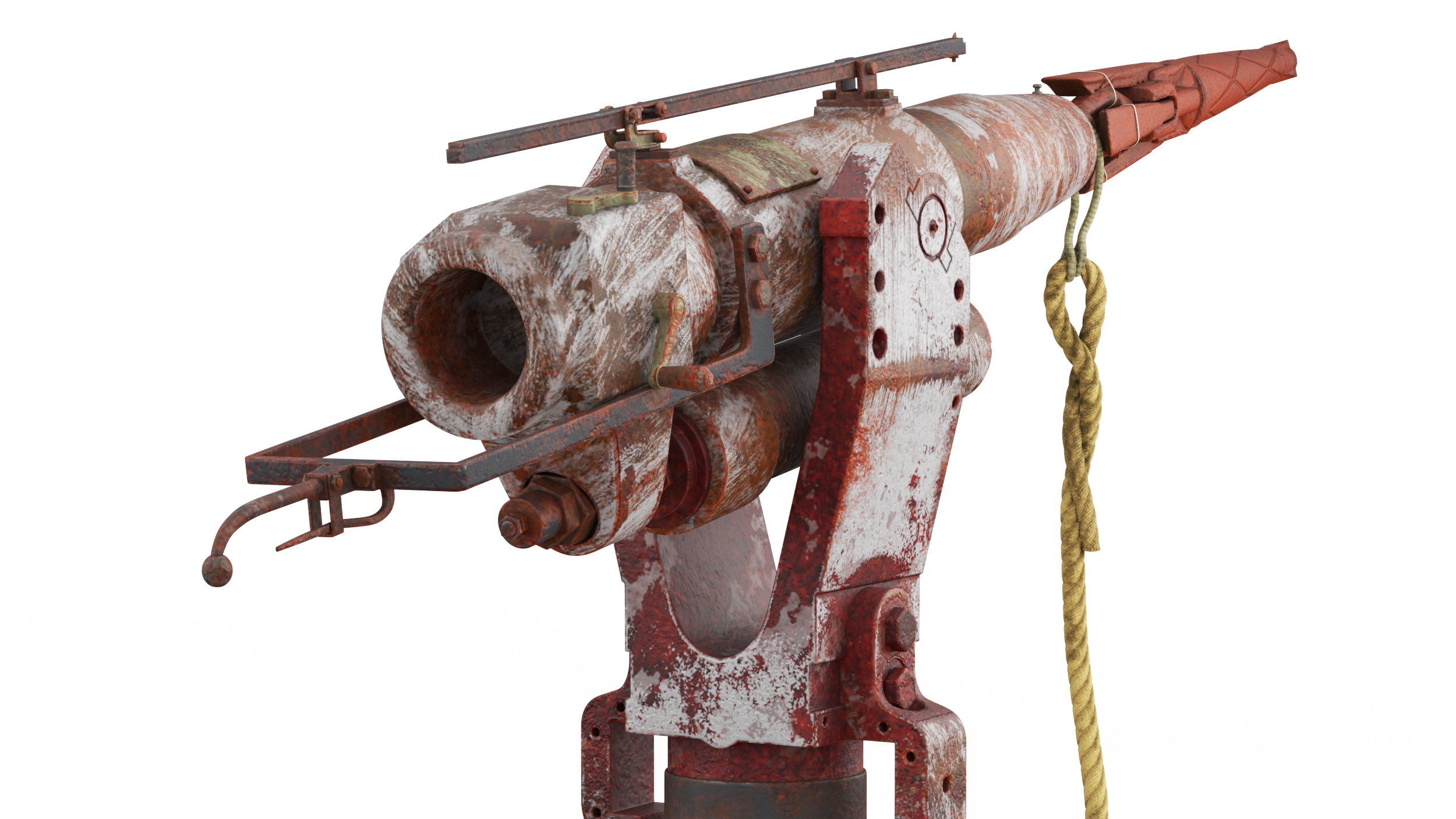 Harpoon Deck Cannon Aged 3D model