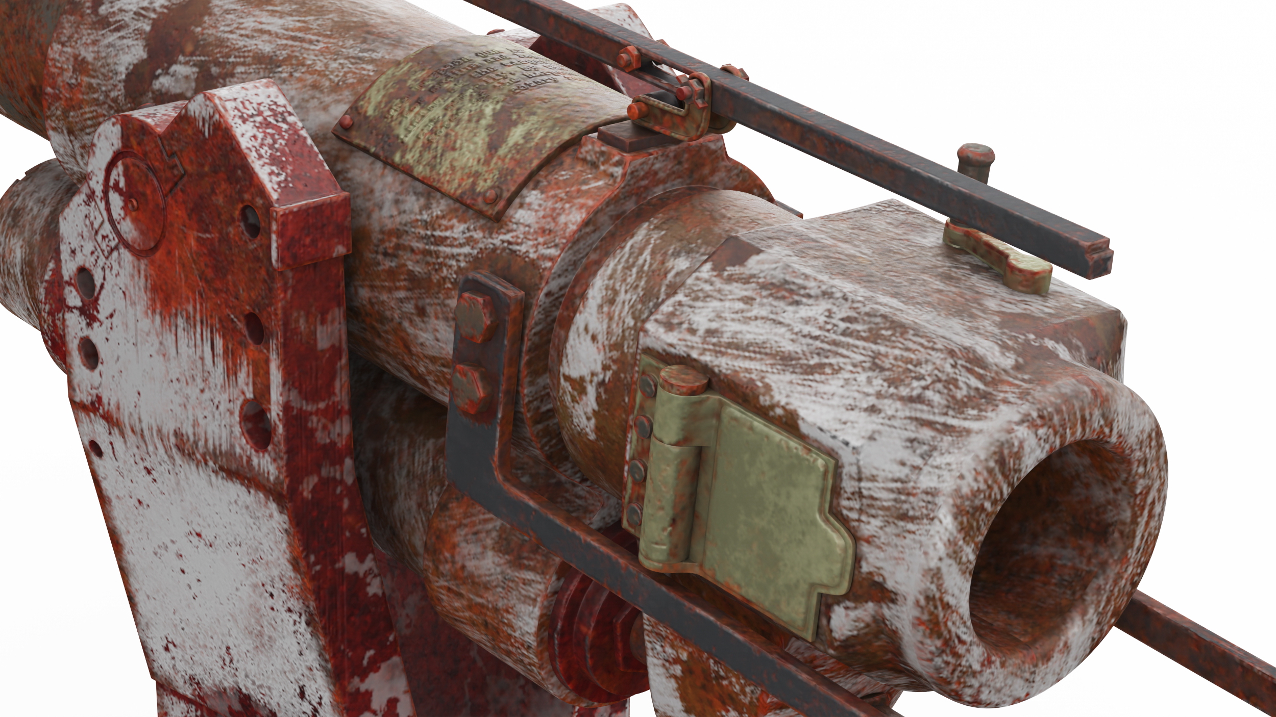 Harpoon Deck Cannon Aged 3D model