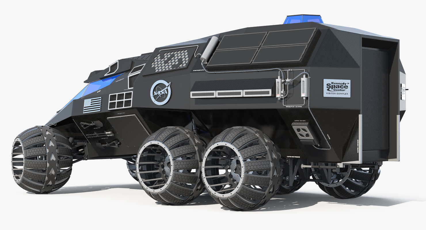 3D NASA Futuristic Mars Rover Concept Rigged