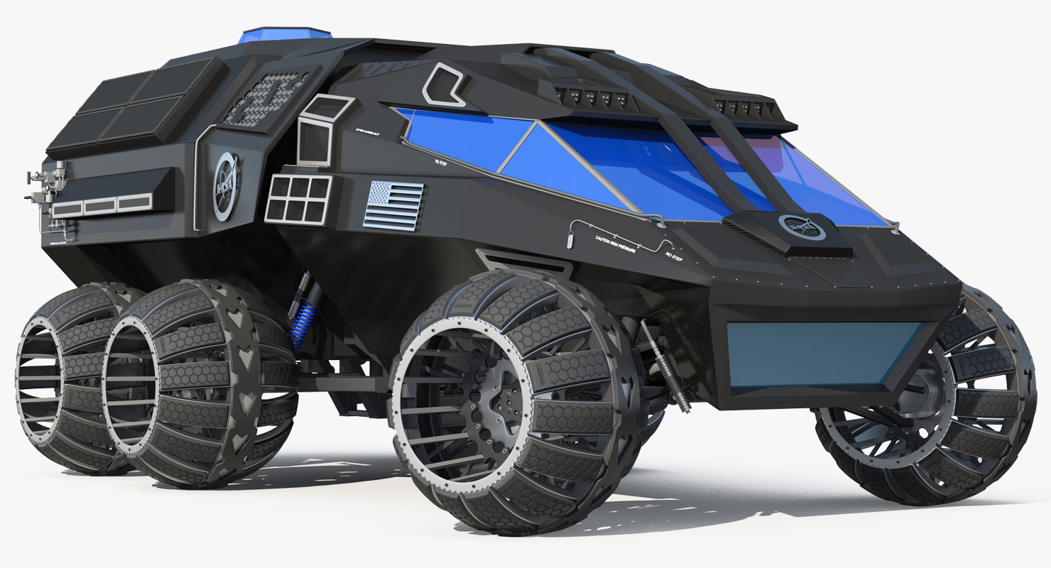 3D NASA Futuristic Mars Rover Concept Rigged