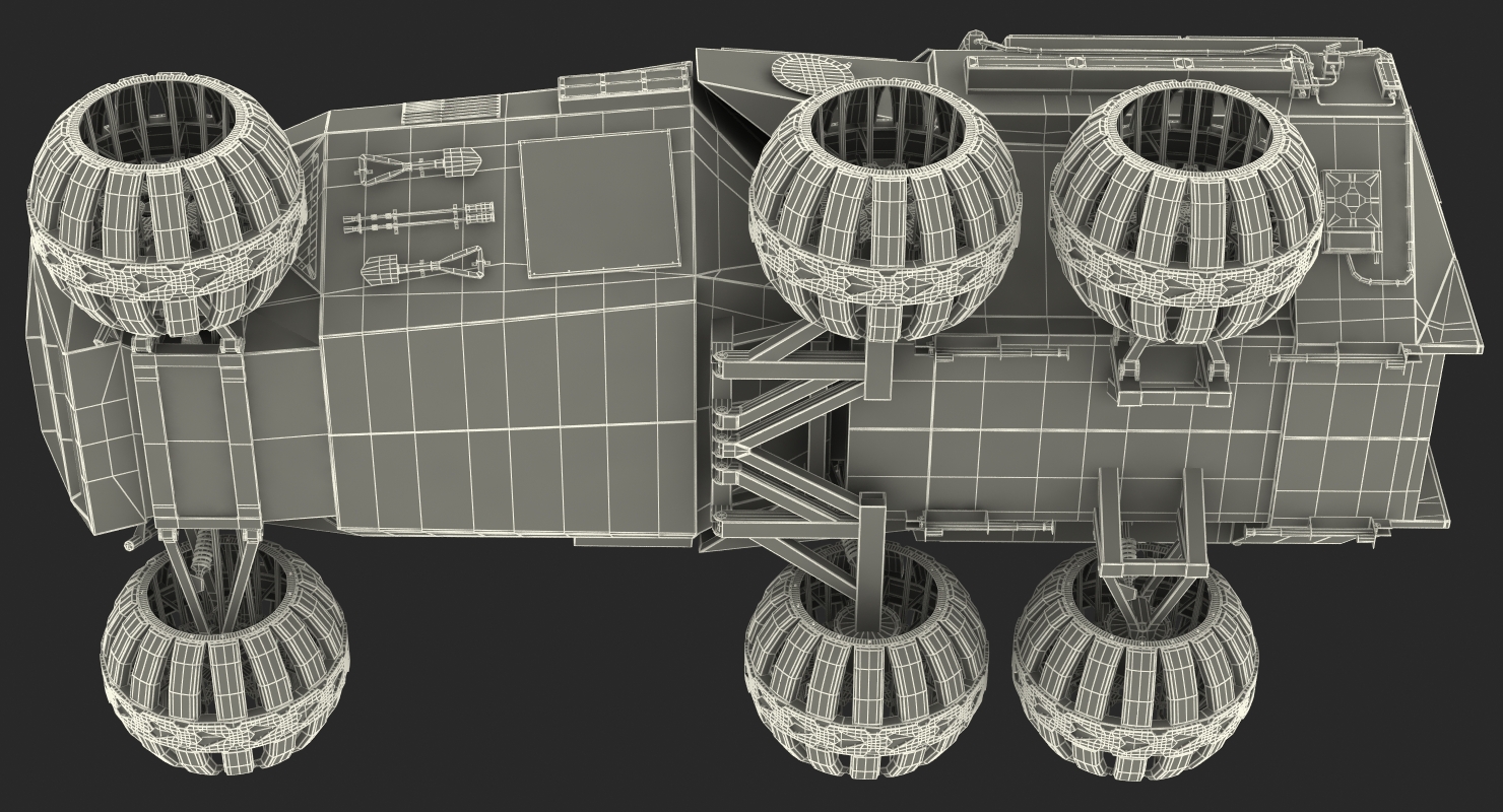 3D NASA Futuristic Mars Rover Concept Rigged