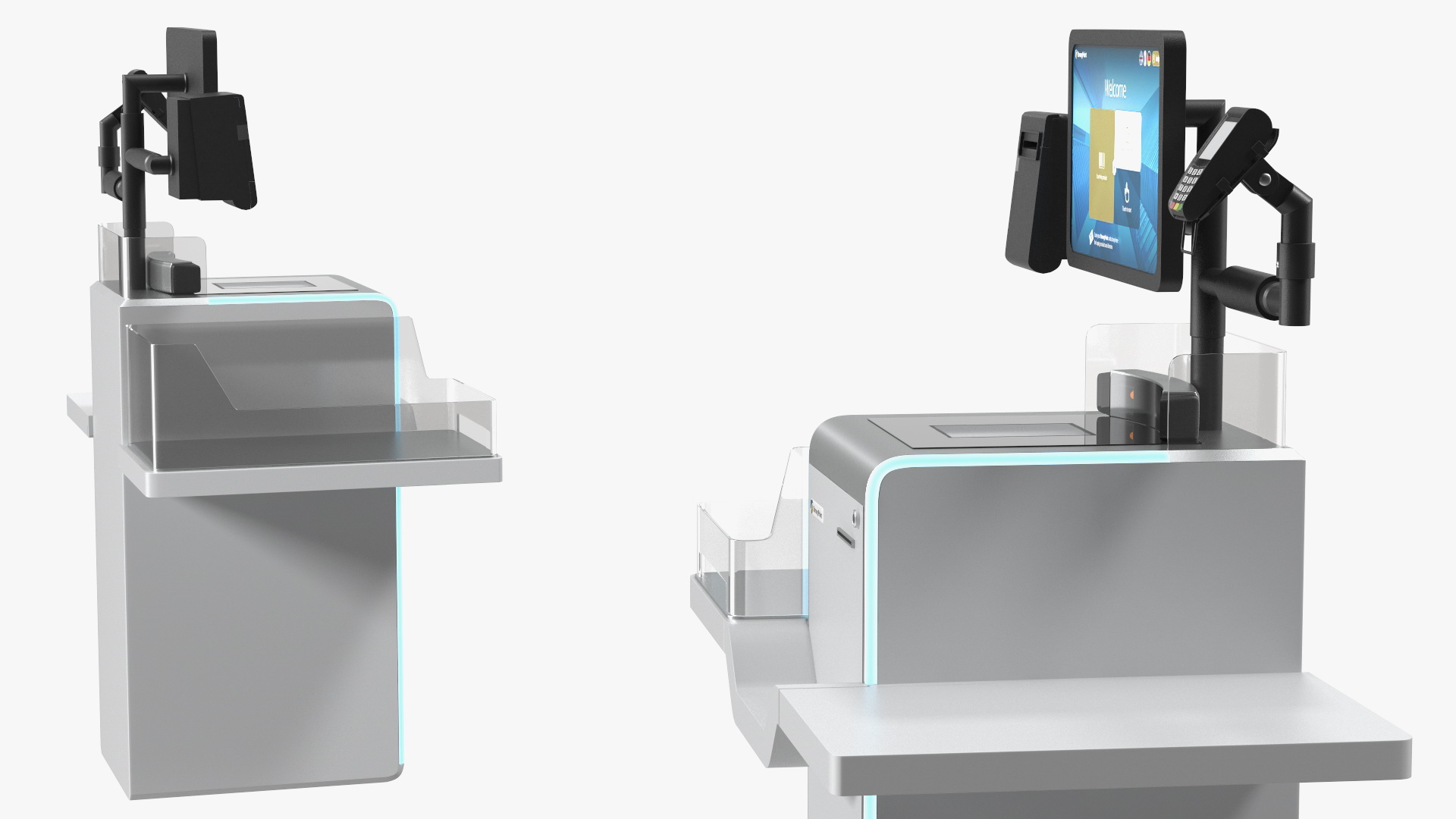 3D Self Checkout Machine StrongPoint model