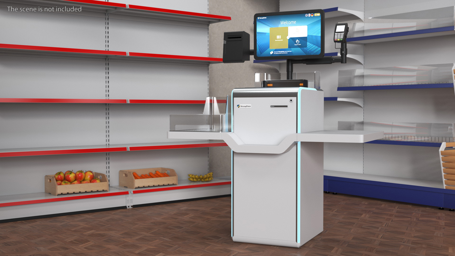 3D Self Checkout Machine StrongPoint model