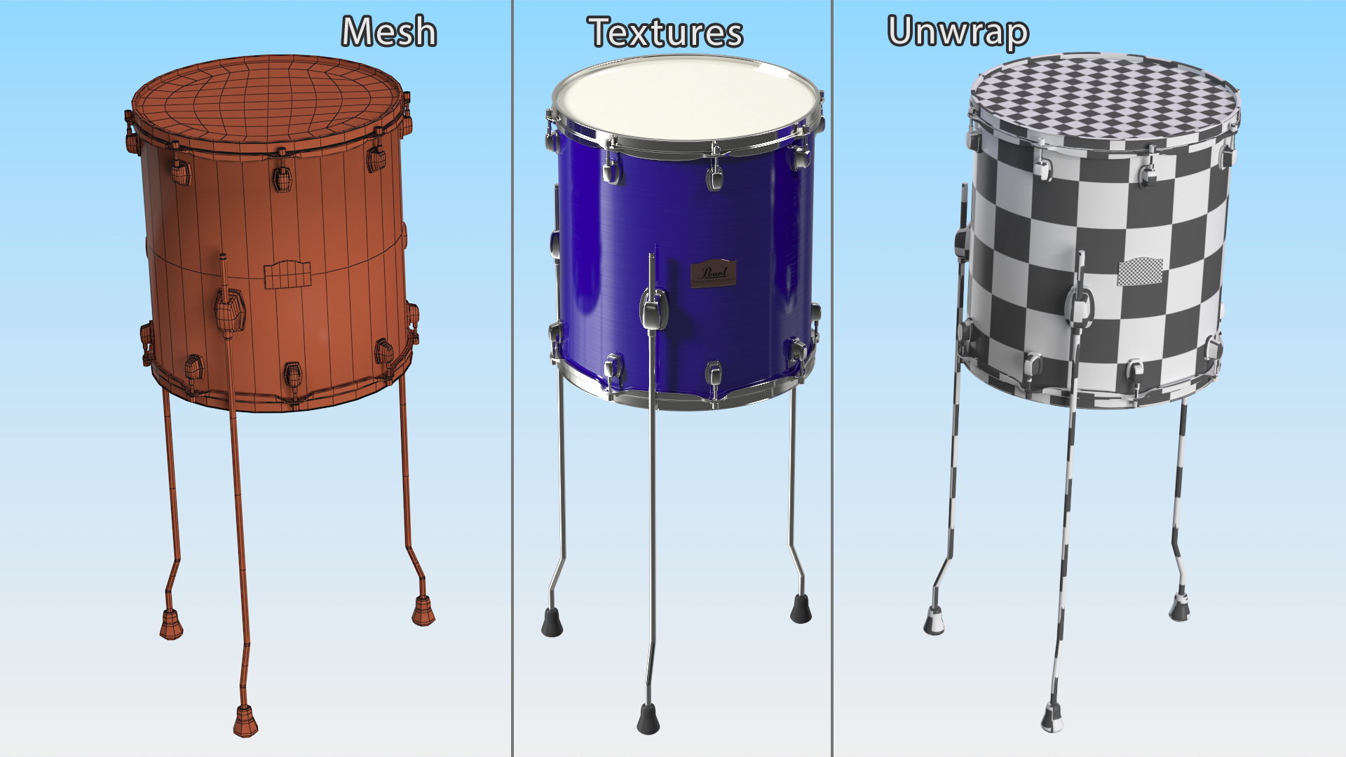 Floor Tom Drum 3D model